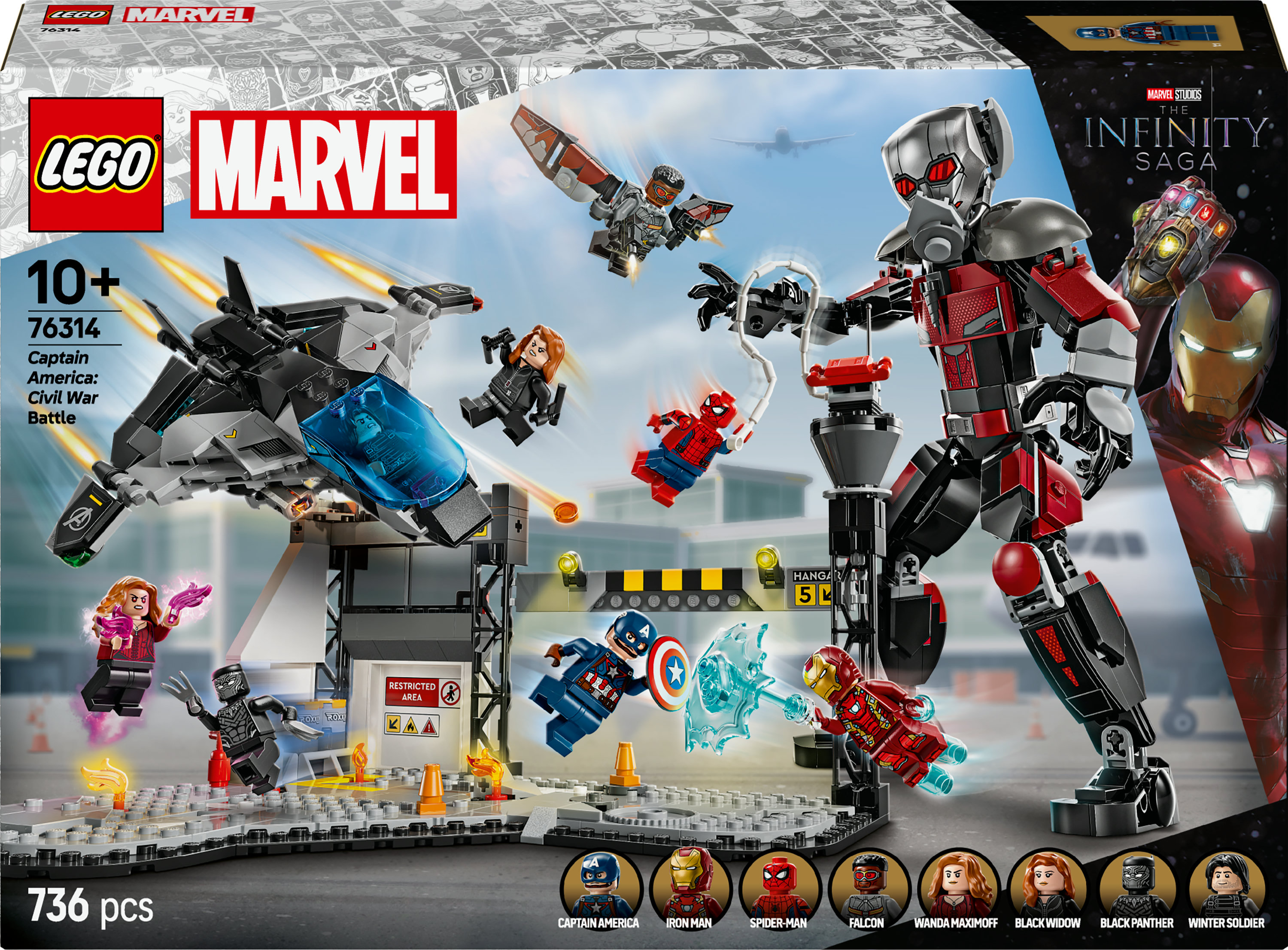 LEGO Super Heroes 76314 Captain America : Civil War Actiescene