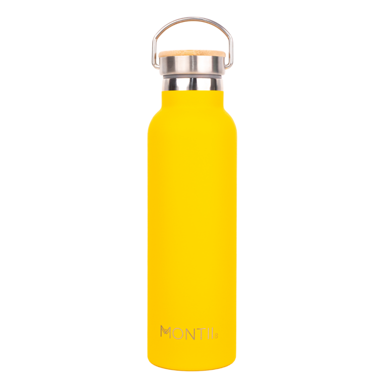 MontiiCo Isoleerfles Original Pineapple Yellow 600ml - RVS - 7x25 cm