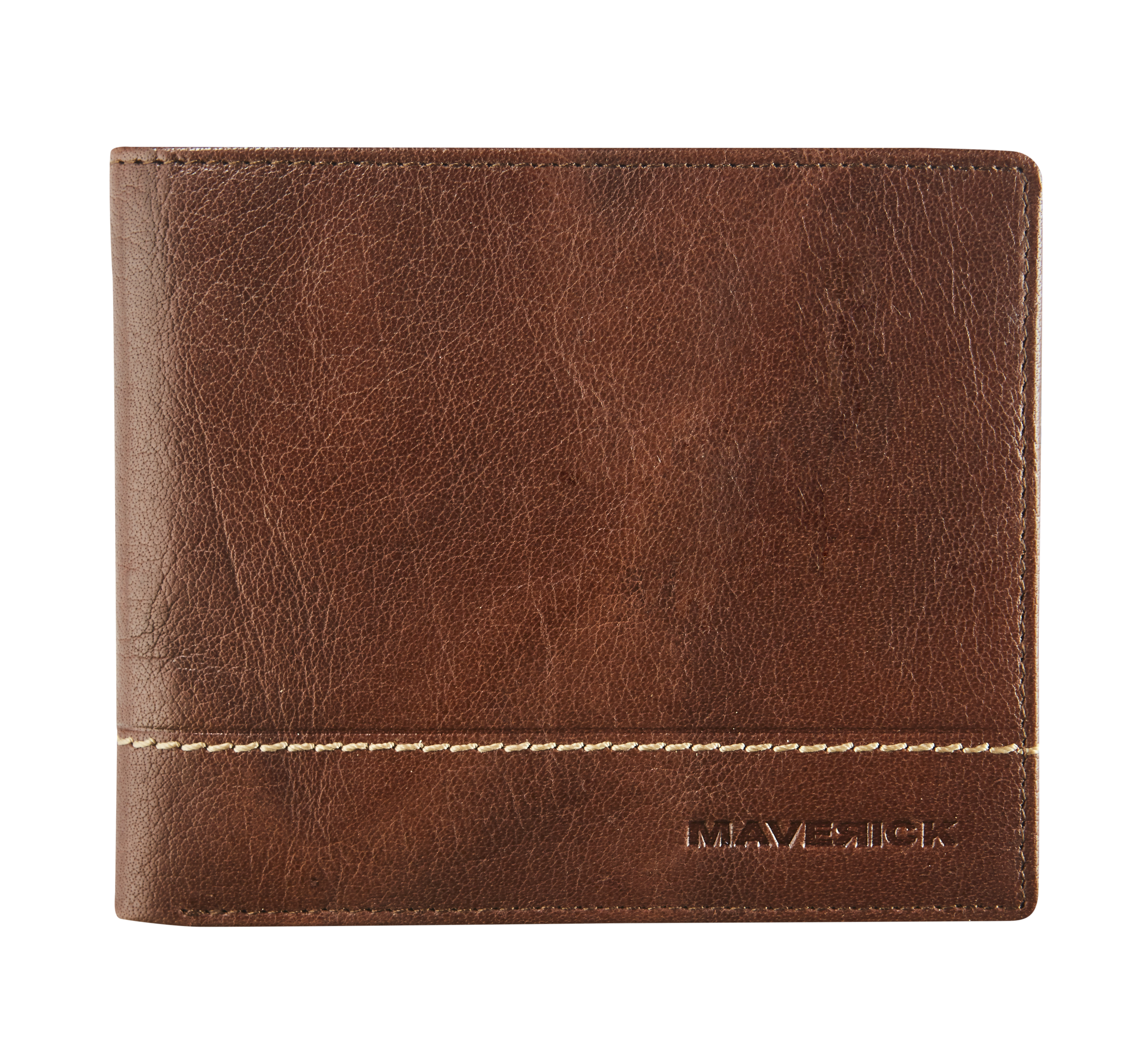 Maverick Billfold Heren Rough Gear RFID Bruin Leder