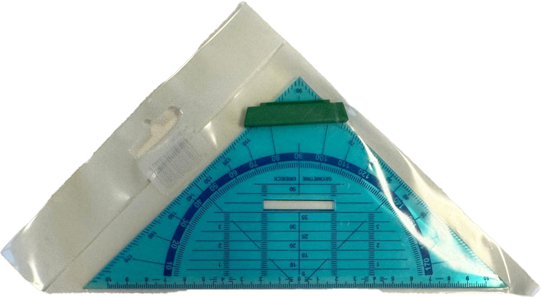 Geodriehoek Groot met Handvat 21cm Technisch Tekenmateriaal Geodriehoek Groot met Handvat 21cm Technisch Tekenmateriaal
