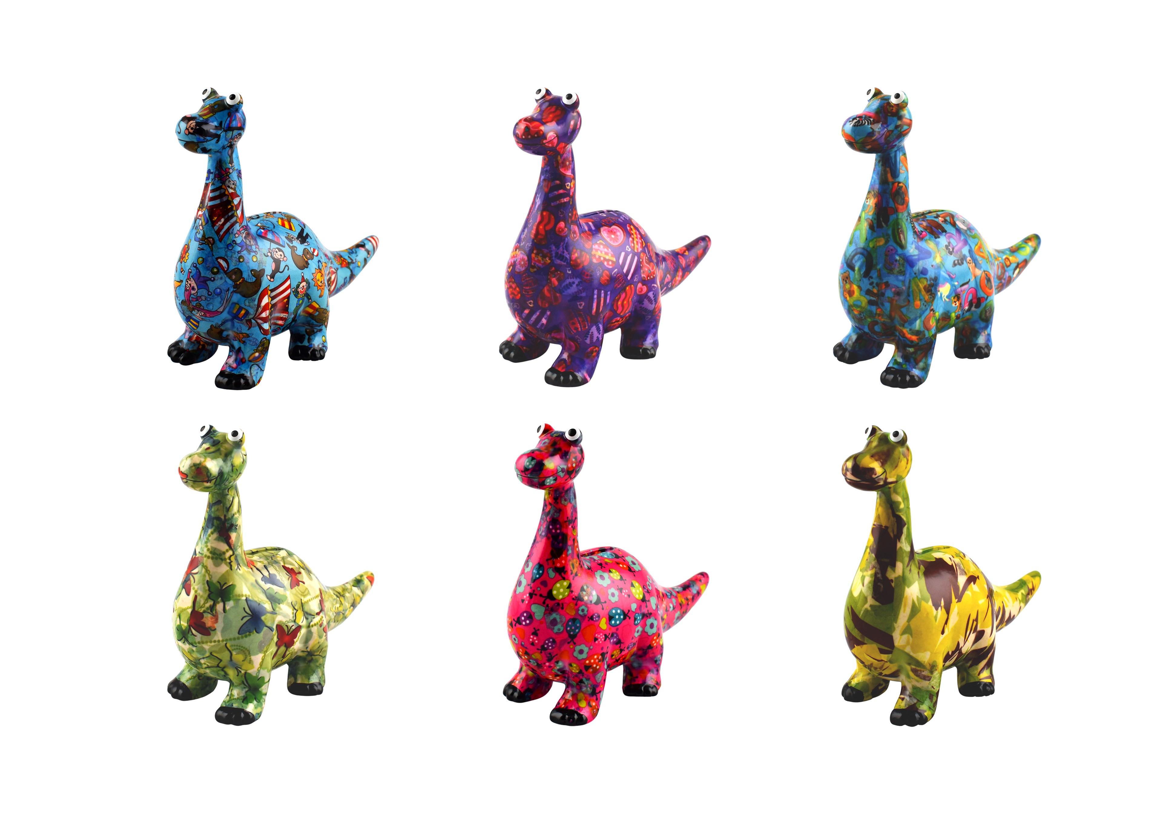 Pomme-Pidou Spaarpot Dino Diego 21.48x19 cm - medium - assorti