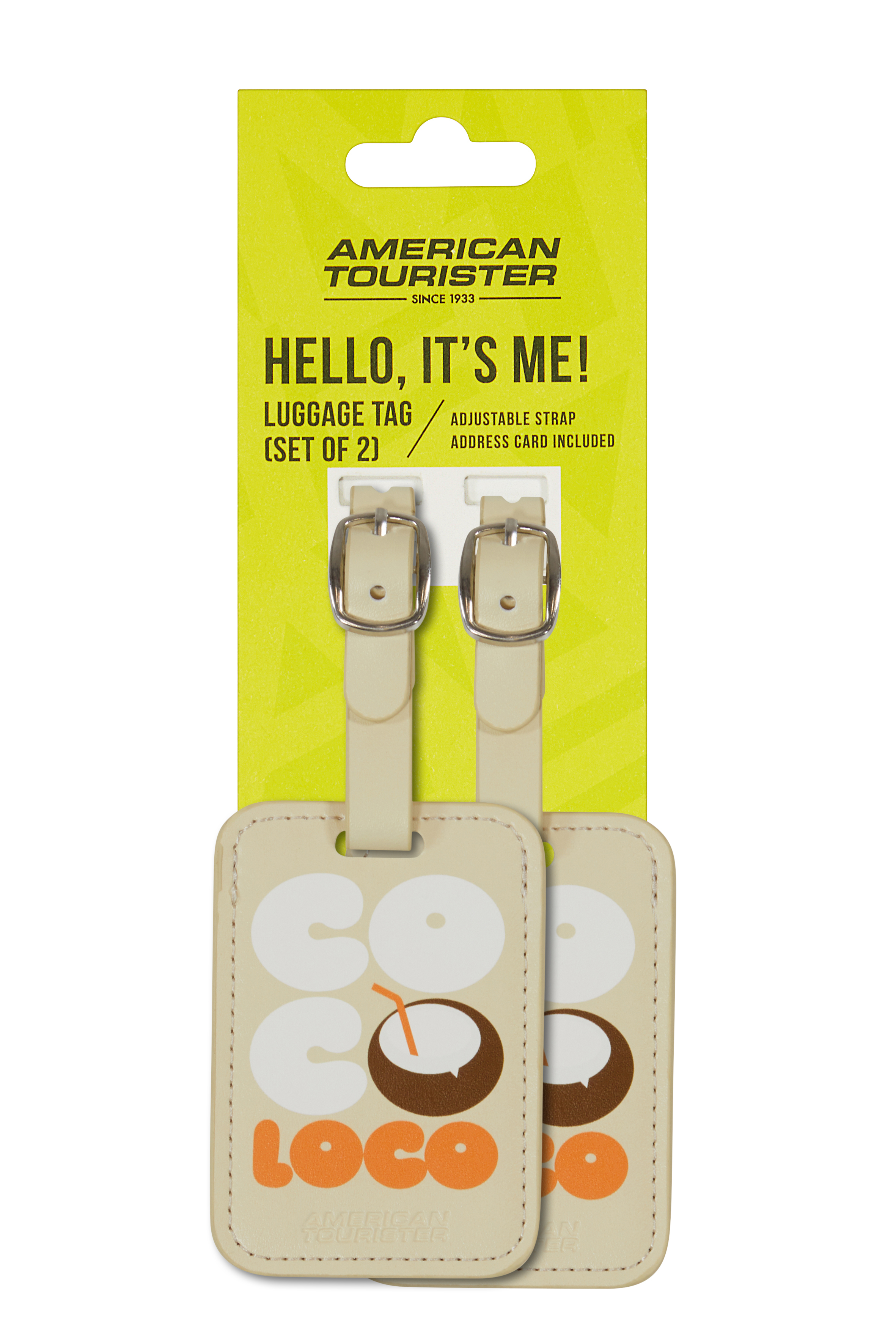 American Tourister Bagagelabel Print Coco Loco 5.5x8 cm