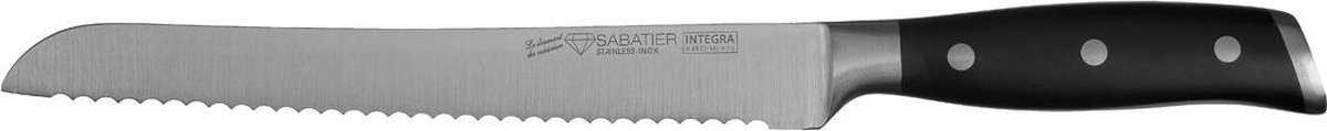 Diamant Sabatier Broodmes Integra 22cm - RVS/Zwart POM