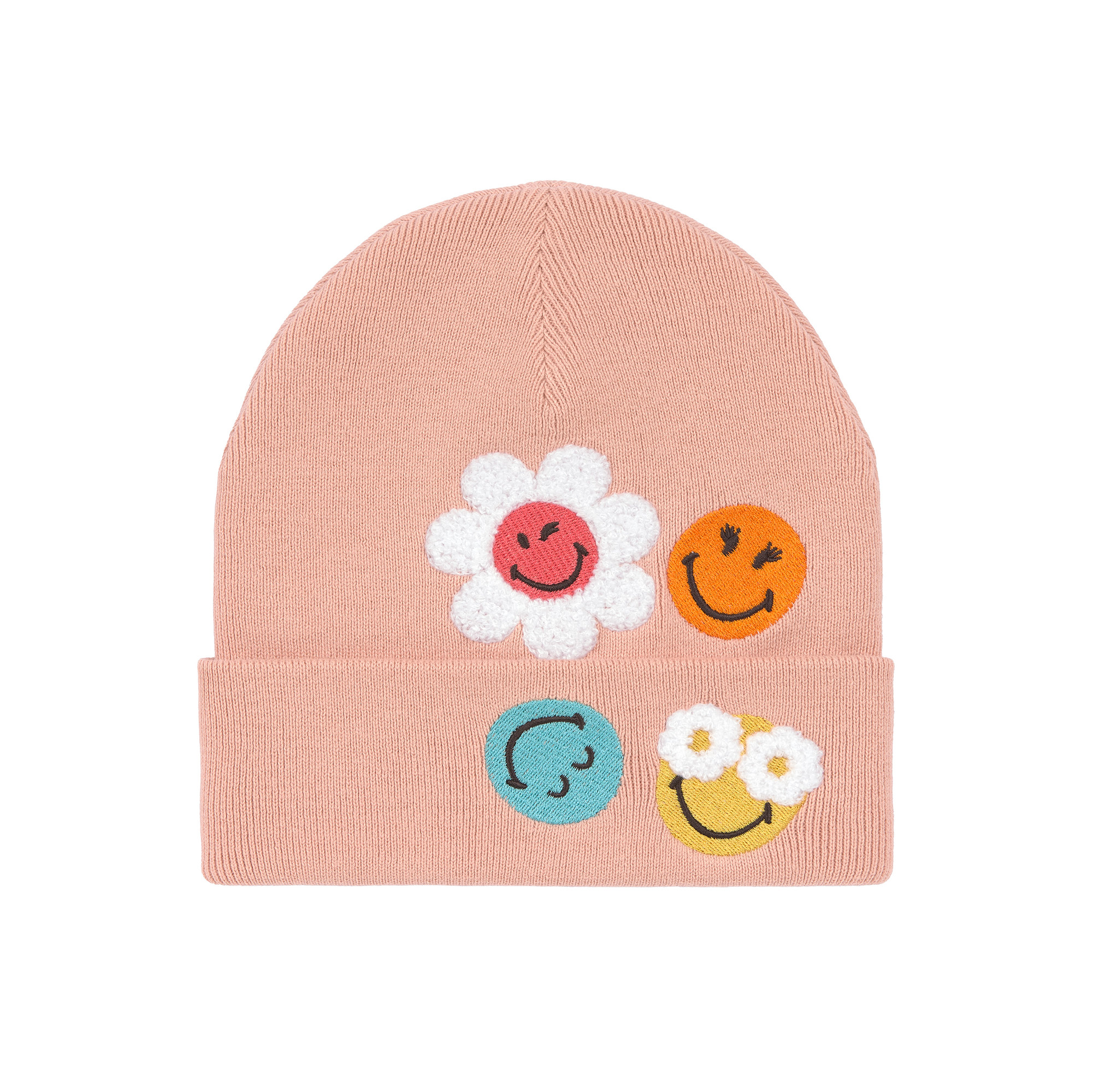 Lässig Muts Beanie Smiley World Dusty Rose maat 48-52