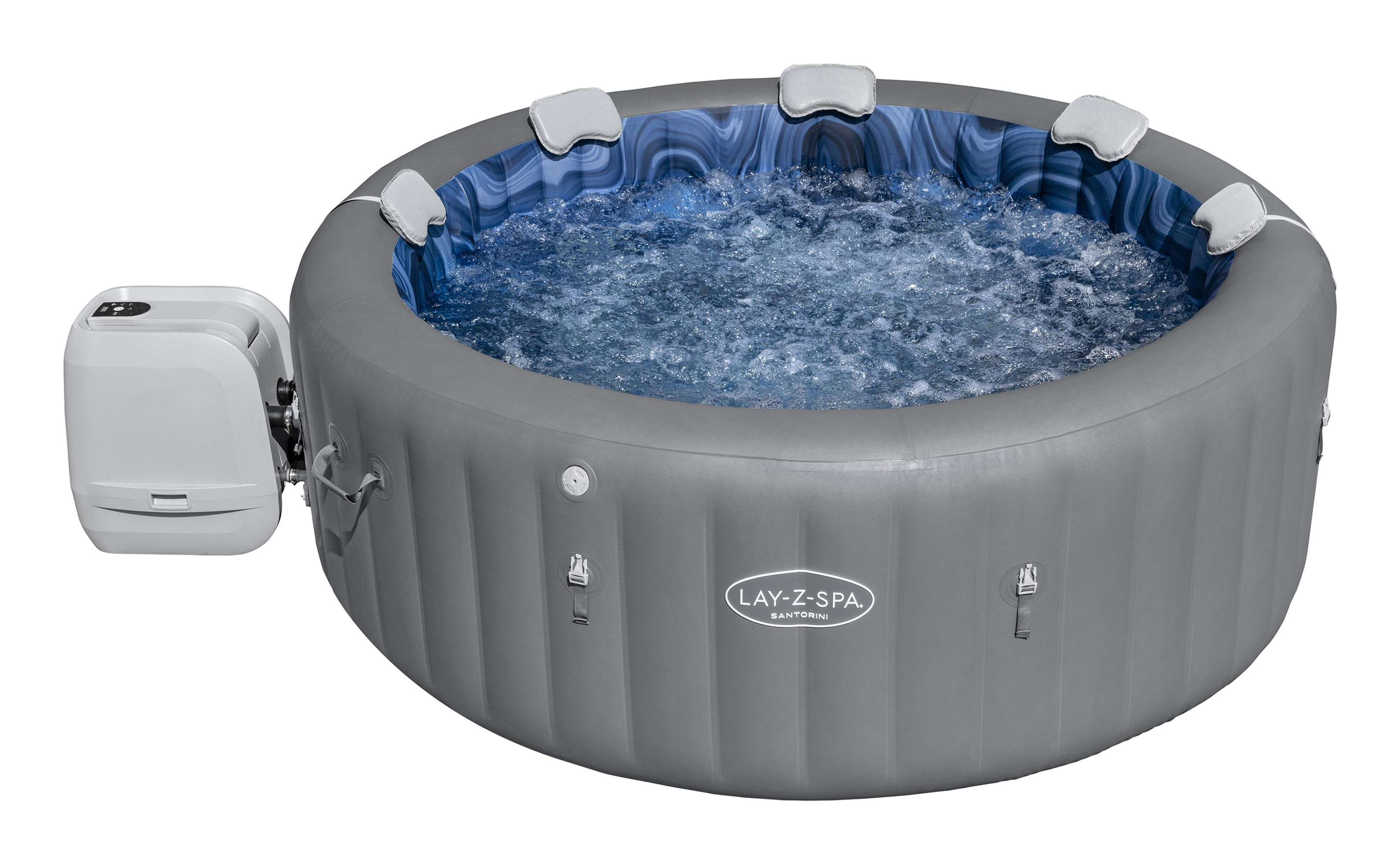 Lay-Z-Spa Santorini MaxHold EnergySense Smart HydroJet Pro Jacuzzi