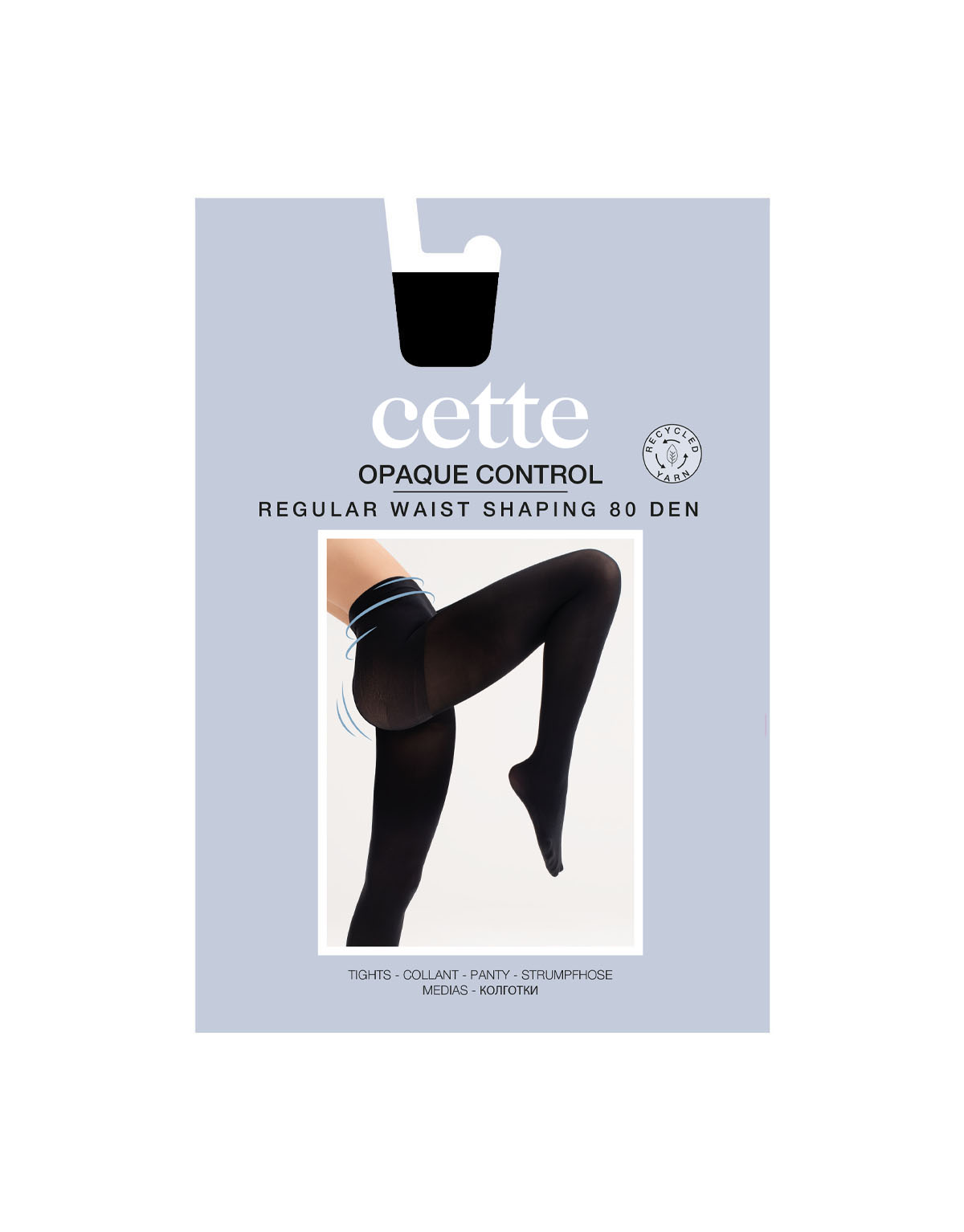 Cette Panty Opaque Control 80 Den Black - small