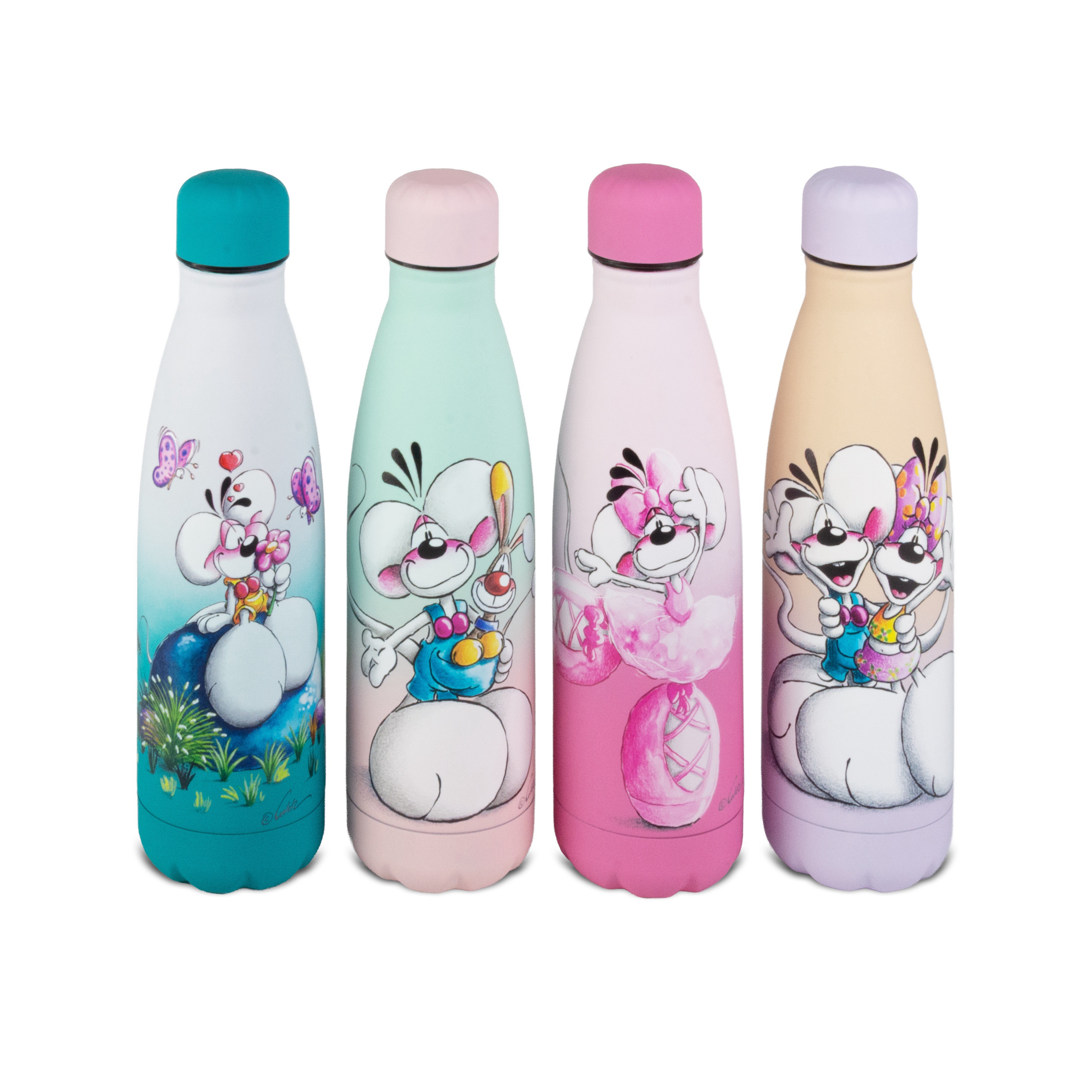 Diddl Drinkfles RVS 500 ml assorti - prijs per stuk