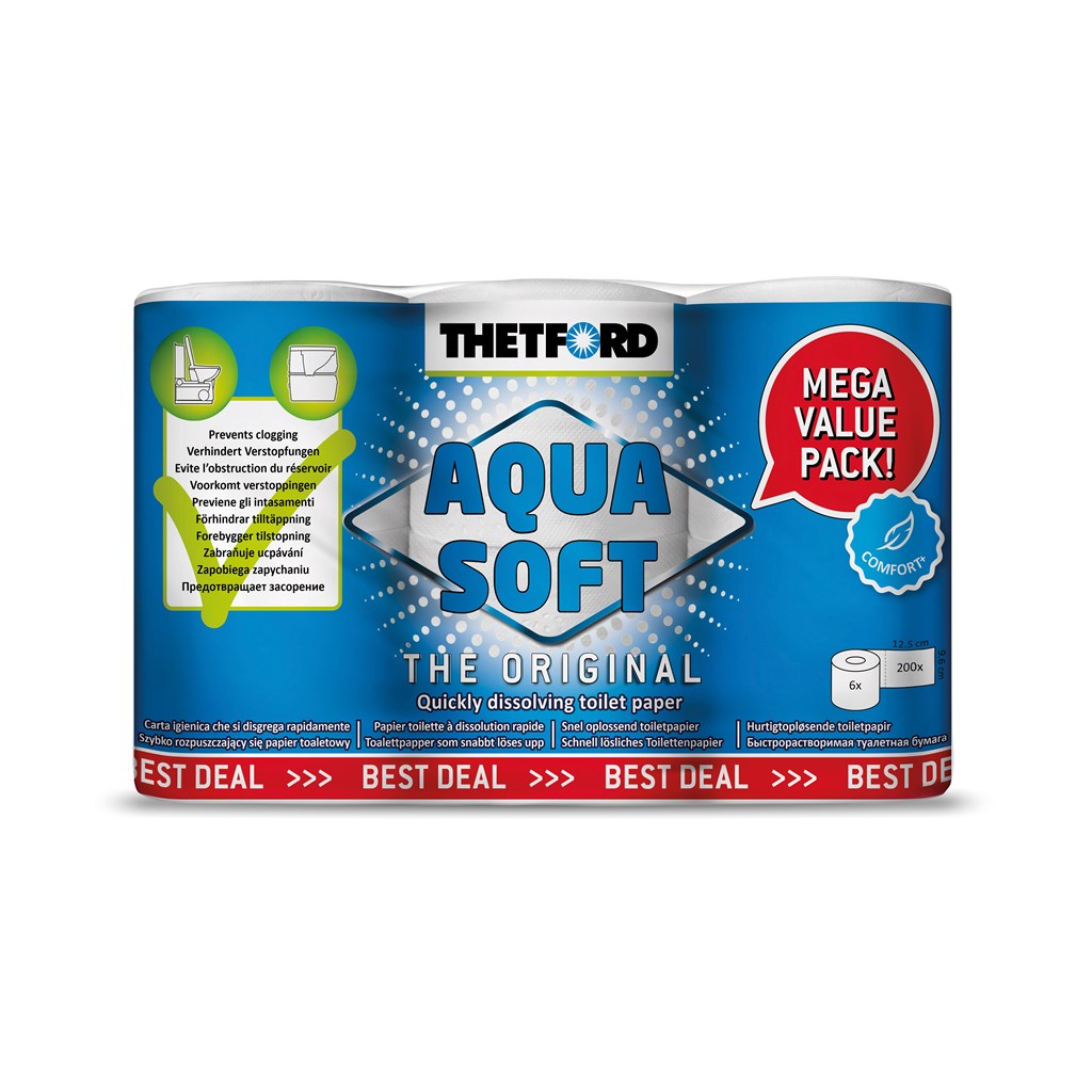 Thetford Aqua Soft 6-pack Toiletpapier Promopack