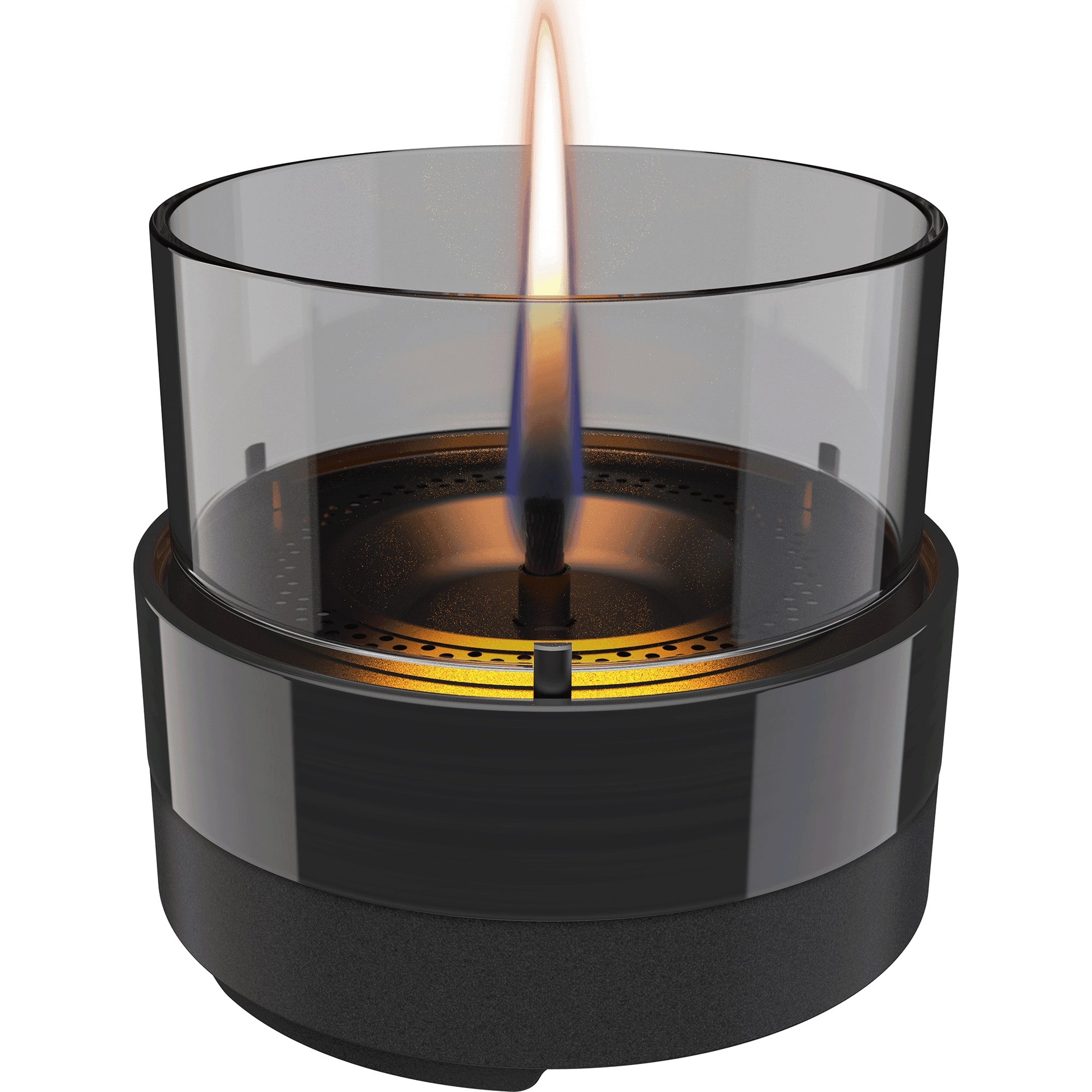 Tenderflame Tafelhaard Rosie 14 Zwart 300ml - Keramiek - 4-5 Branduren - 15.4x13.8 cm