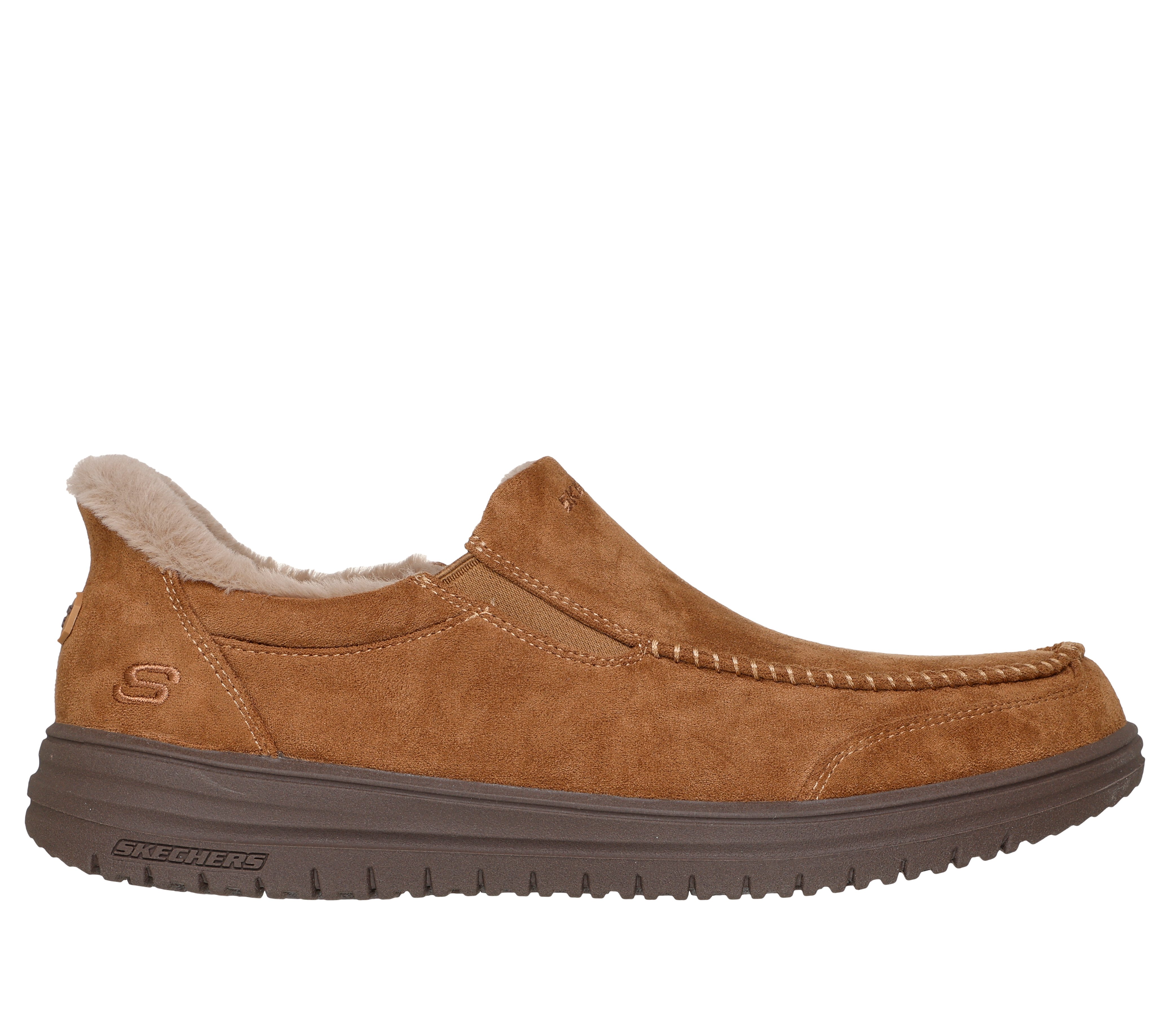Skechers Pantoffel Heren Murette Suede Slip In Chestnut - maat 43
