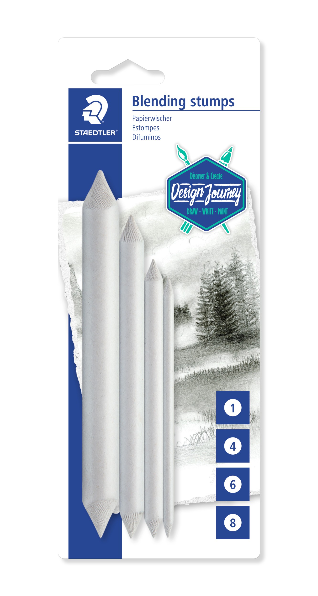 Doezelaar Design Journey nr 1, 4, 6 en 8 4 stuks - Blister