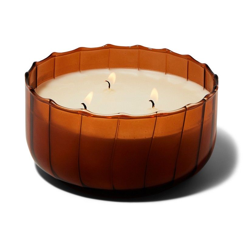 Paddywax Geurkaars Tobacco Patchouli 340g - Ripple Glass - 12x5.5 cm