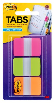 Post-It Index Strong 66 Tabs Roos/Groen/Oranje 25mm