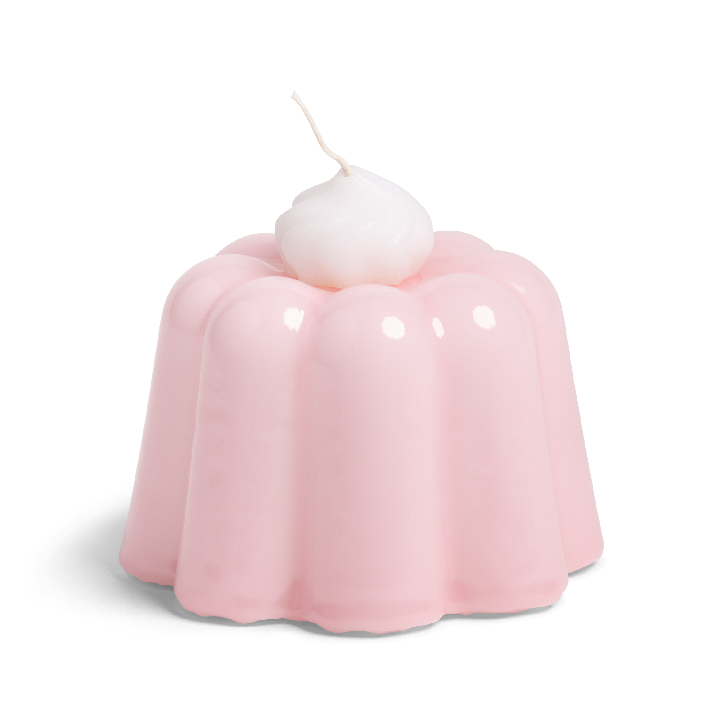 Klevering Kaars Pudding Pink 9.5x8 cm - 7 Branduren