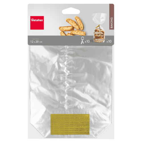 Metaltex Transparante Zakjes 12.7x20 cm 10 stuks - met Sluitingen