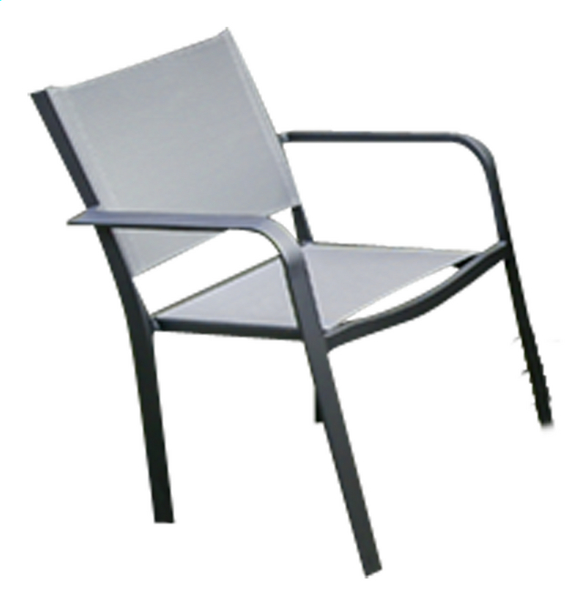 Ocean Cannes Tuinstoel Aluminium Zilvergrijs - antraciet - Stapelbaar