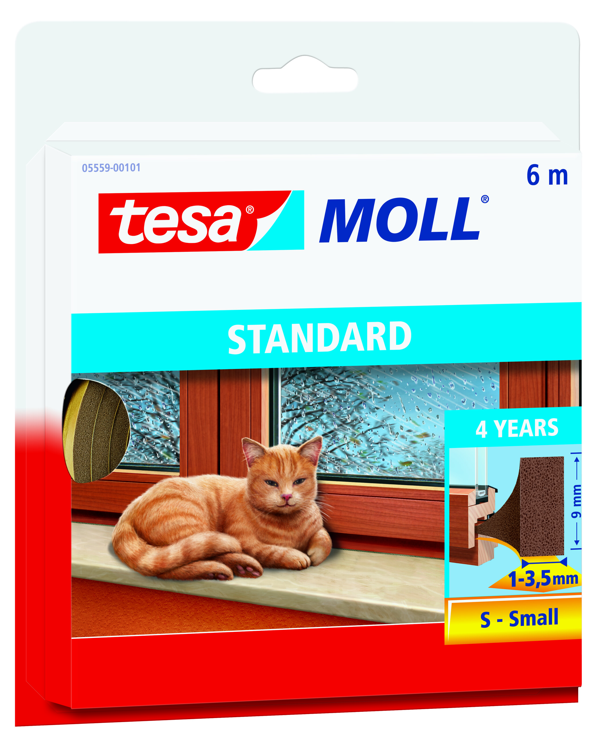 TesaMoll PVC Bruin 6 m x 9 mm x 4 mm Zelfklevende Strip uit PVC ...
