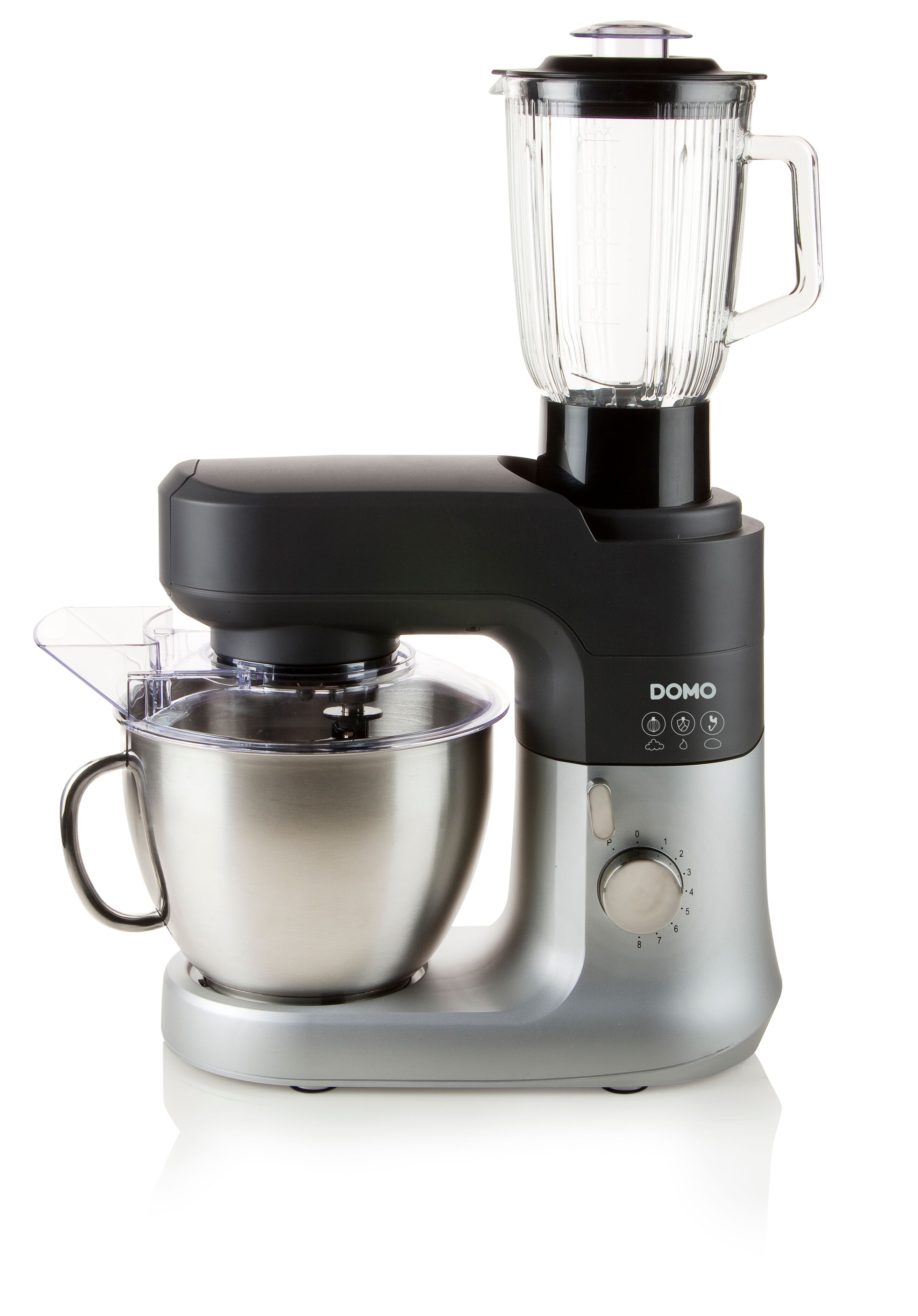 Domo Keukenrobot DO9182KR, 1000 Watt blender, vleesmolen, groentensnijder
