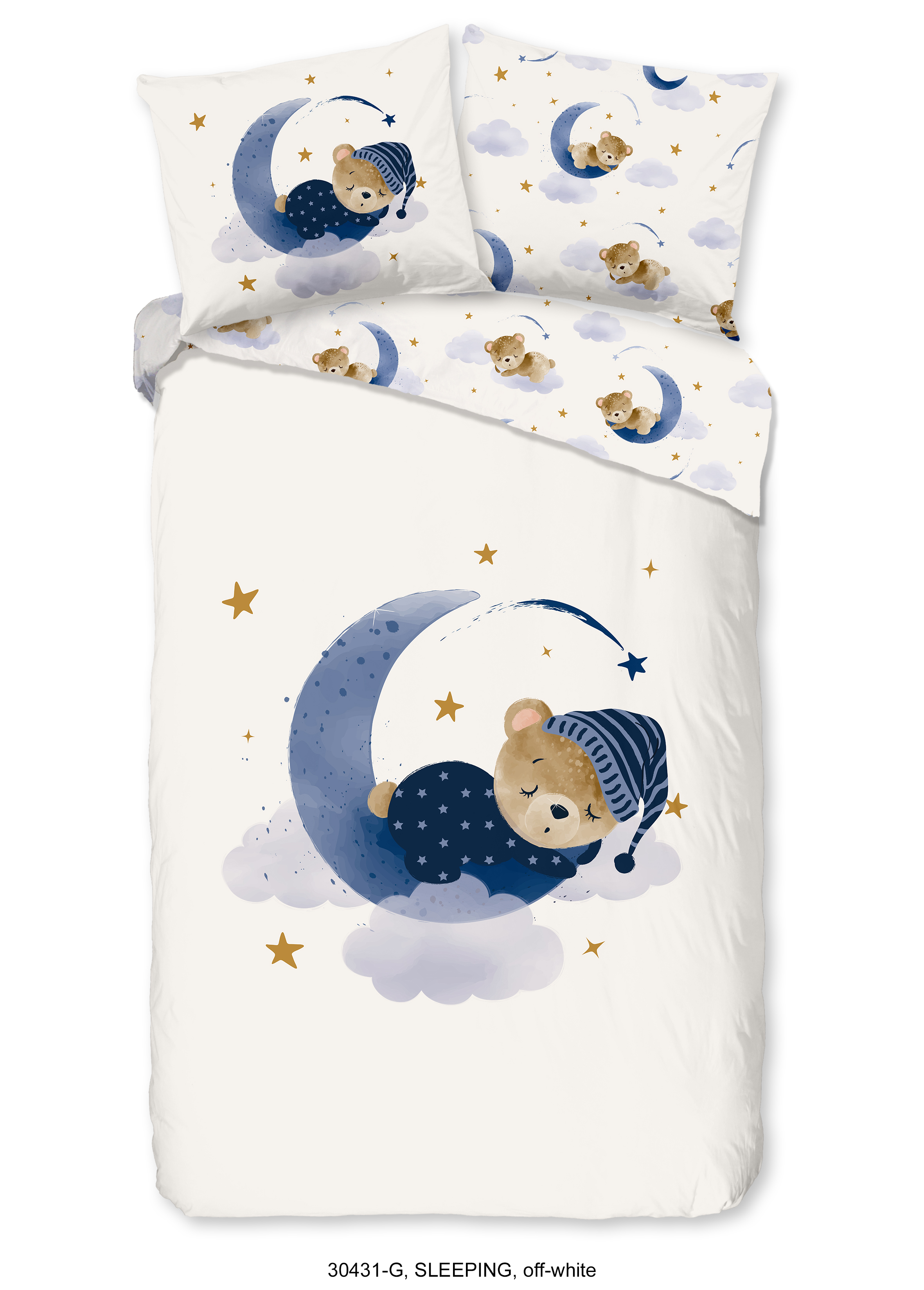 Good Morning Dekbedovertrek Kids Katoen 140x220 cm - Sleeping Moon