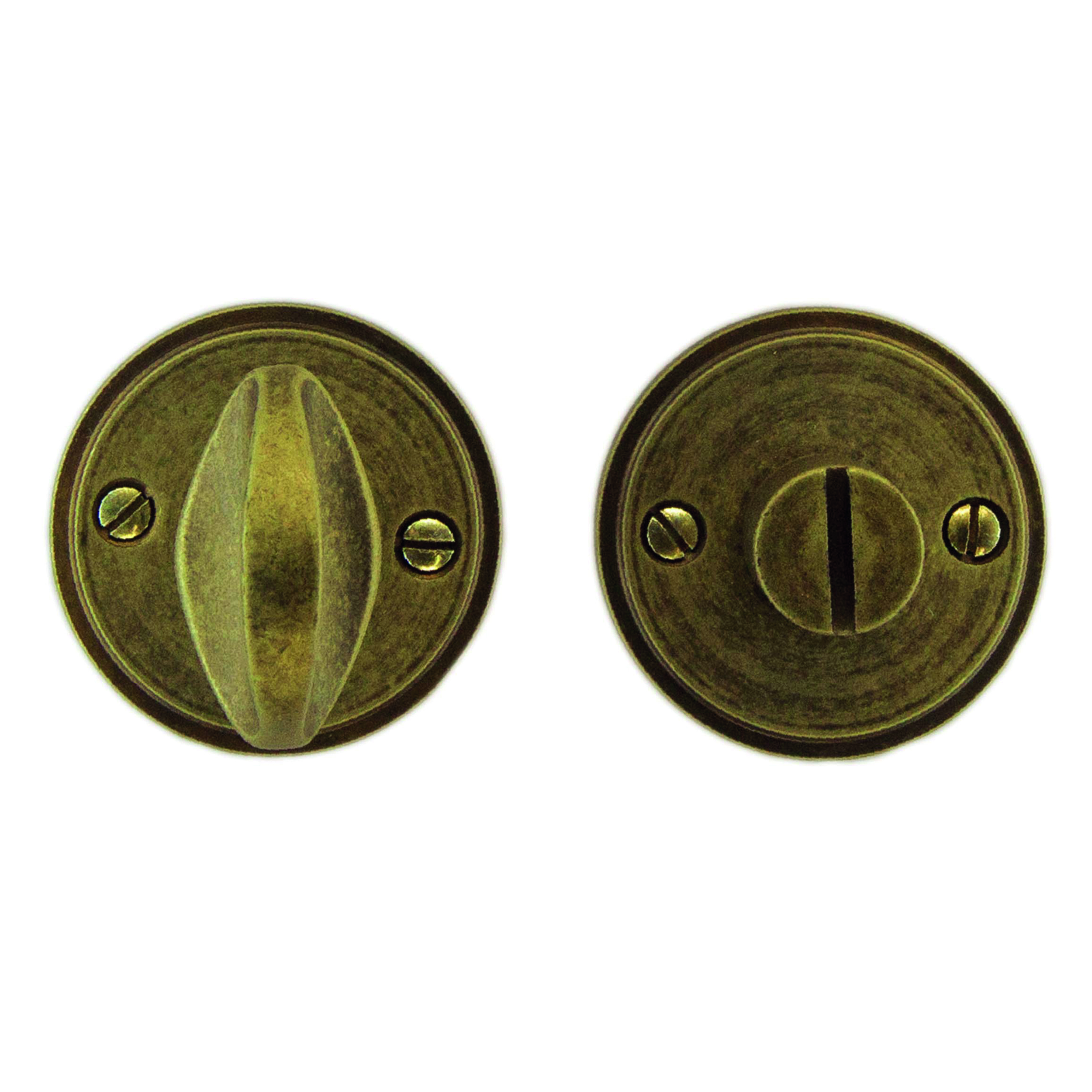HDD WC Garnituur Rond Retro 48 mm Plat Old Yellow