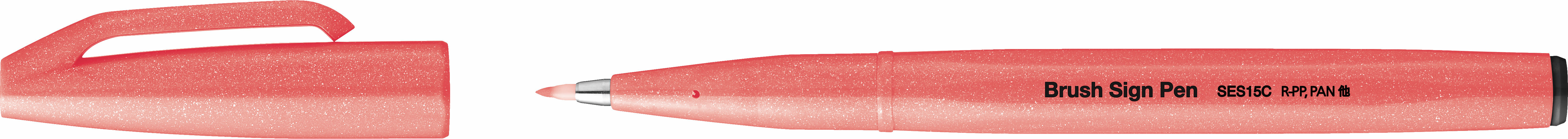Pentel Brush Sign Pen Fluo Flexibele Punt Rood