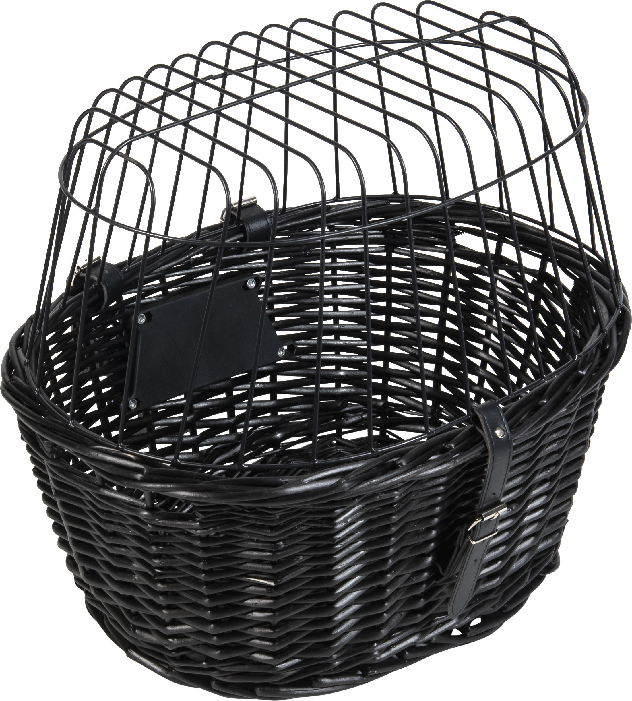Animal Boulevard Travel Rieten Fietsmand Zwart 47cm x 35cm x 42cm