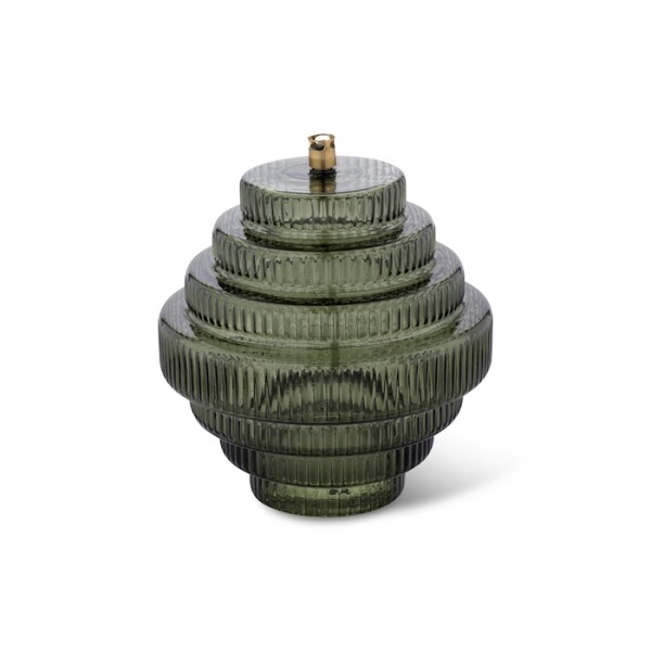 Peri Living Olielamp Twin Green Brass L - 20x23 cm - Glas
