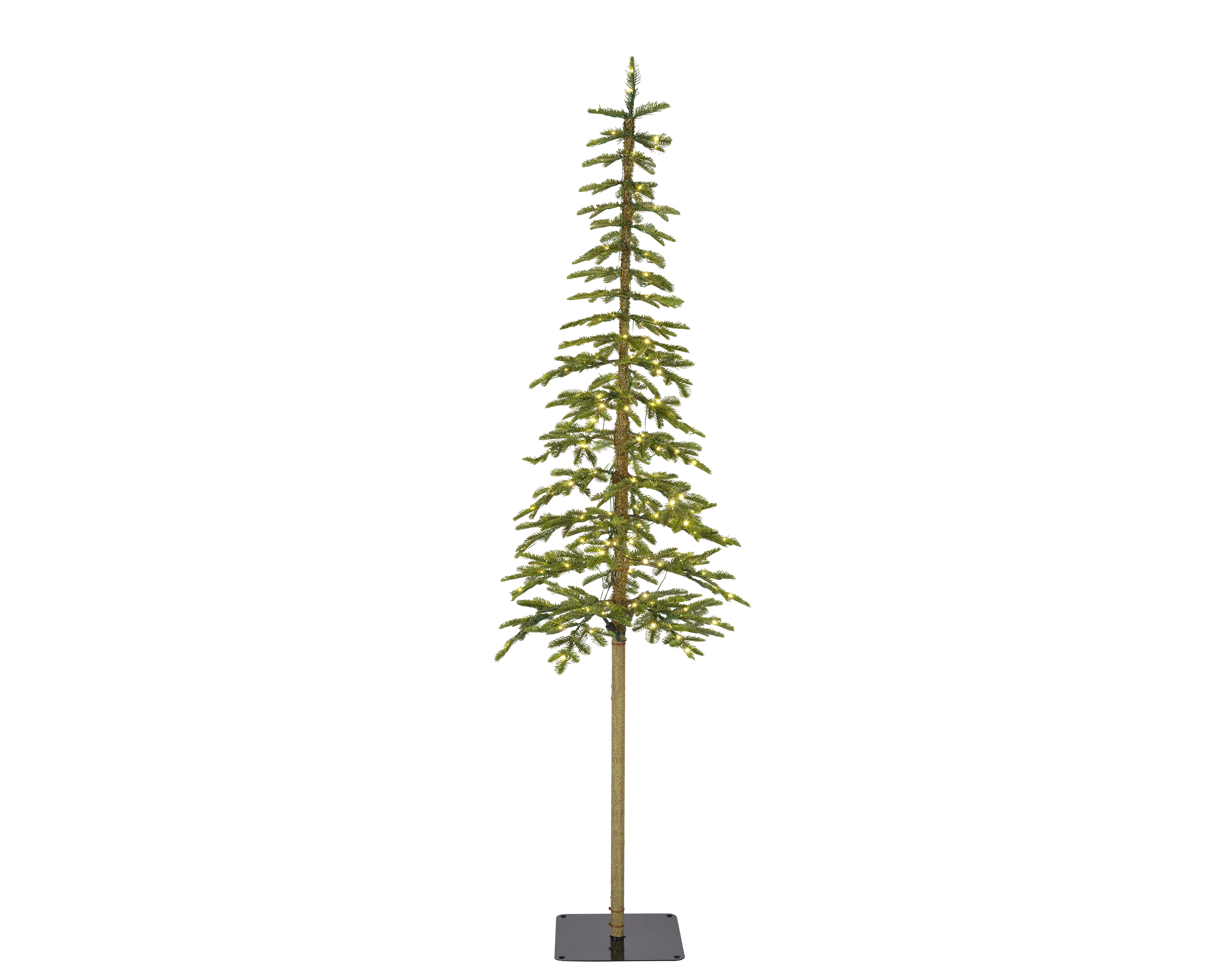 Kerstboom Micro LED Alpine 210x50 cm- 591 Tips- 200 leds-Warm Wit - Full PE