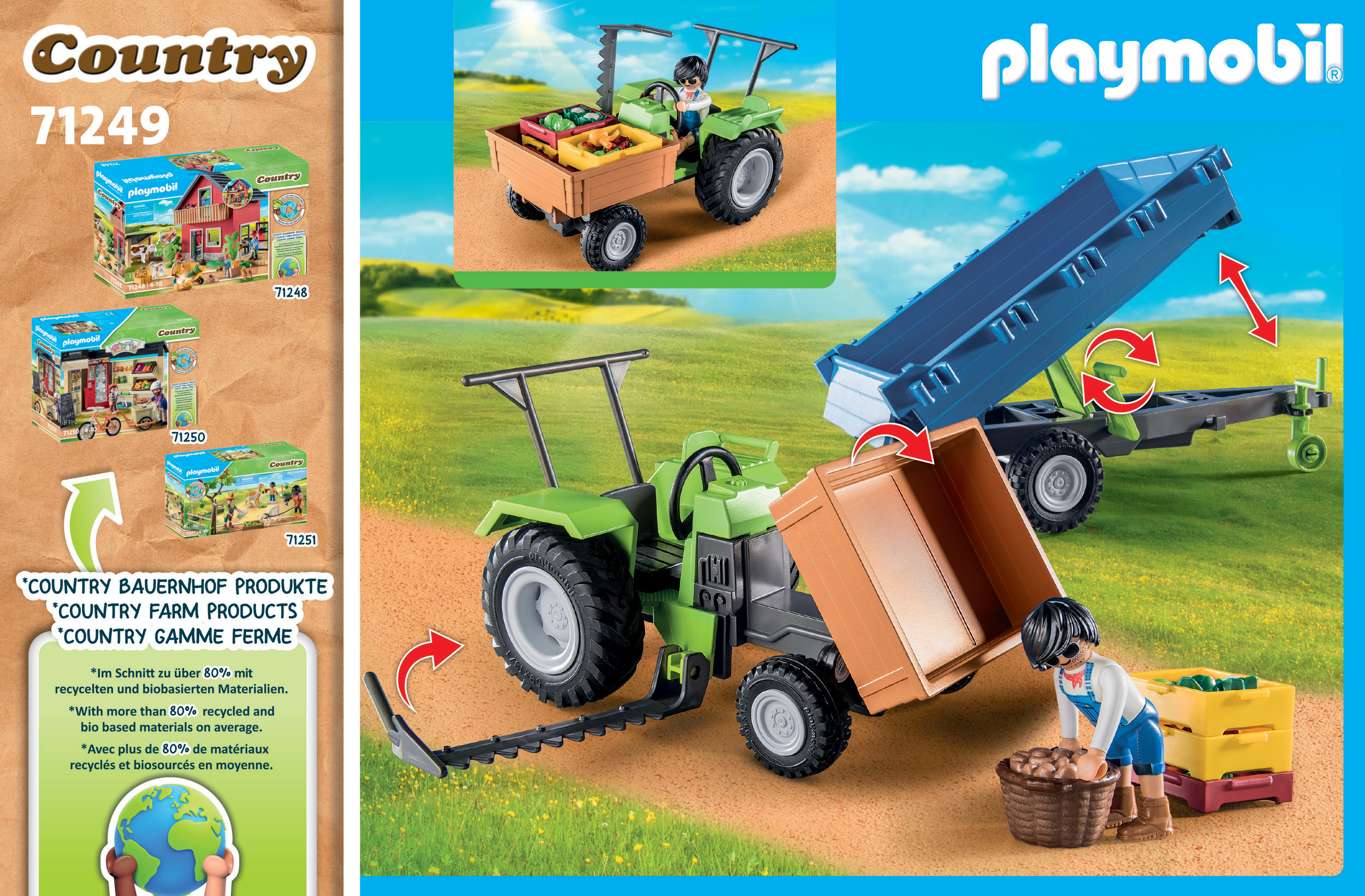 Playmobil Country 71249 Trekker met aanhanger