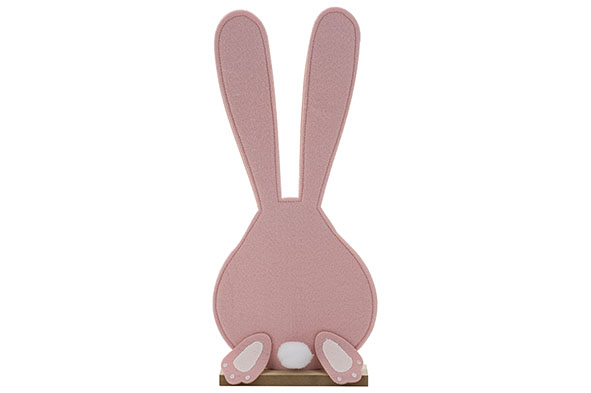 Cosy@Home Konijn Vilt Roze 18x4x41 cm