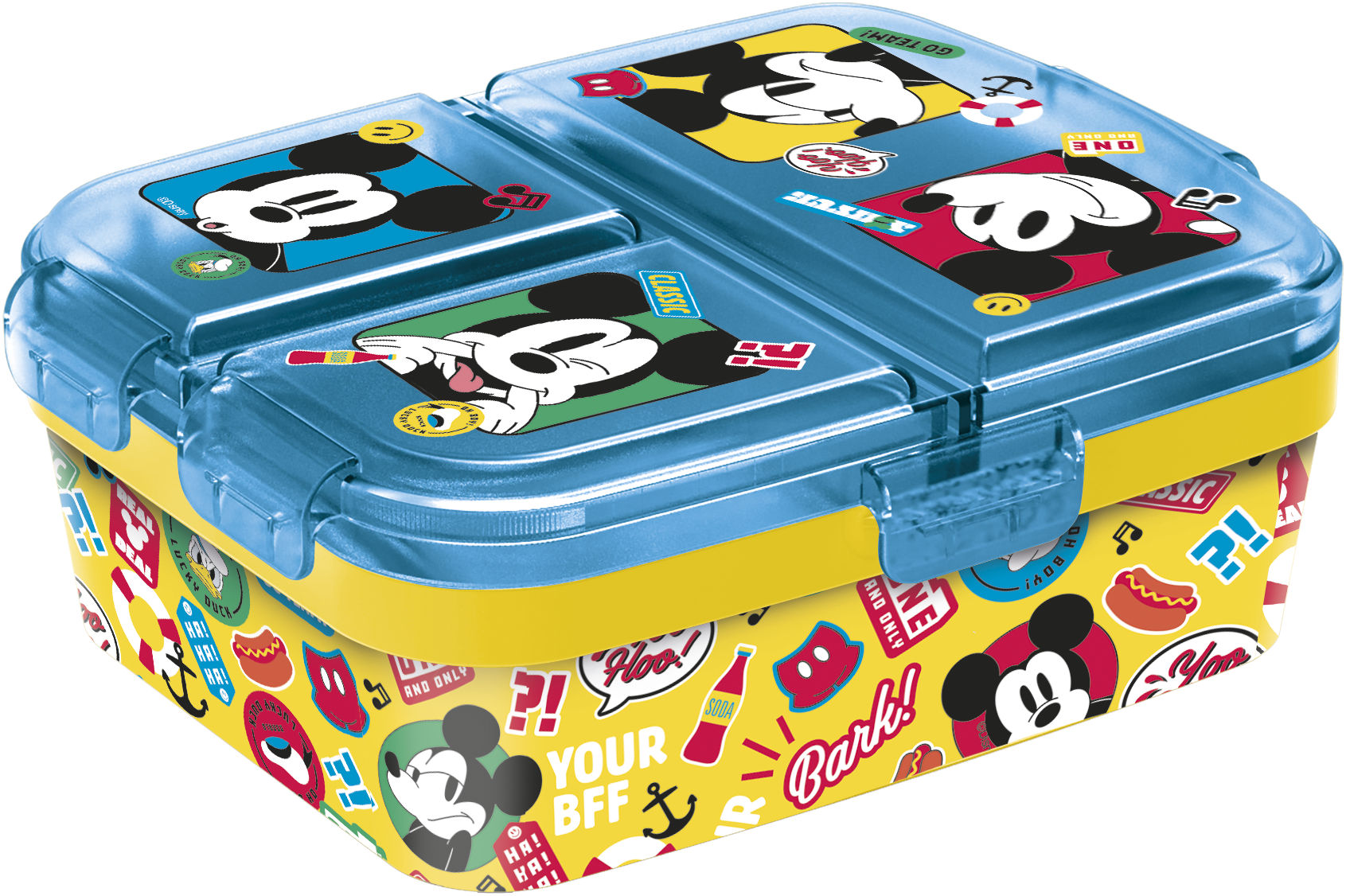 Mickey Mouse Lunchbox met 3 Vakken