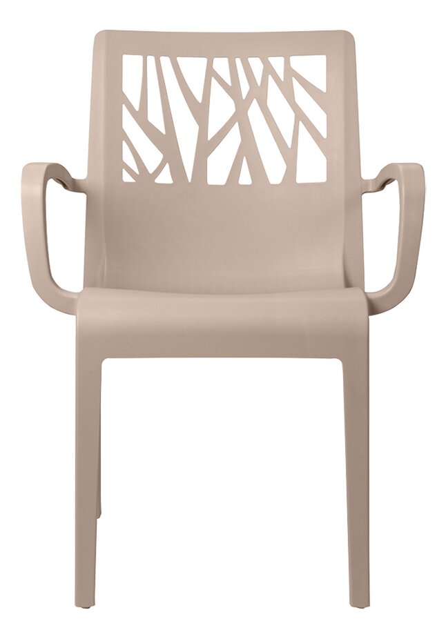 Grosfillex Tuinstoel Vegetal Beige Stapelbaar 53x58x88 cm