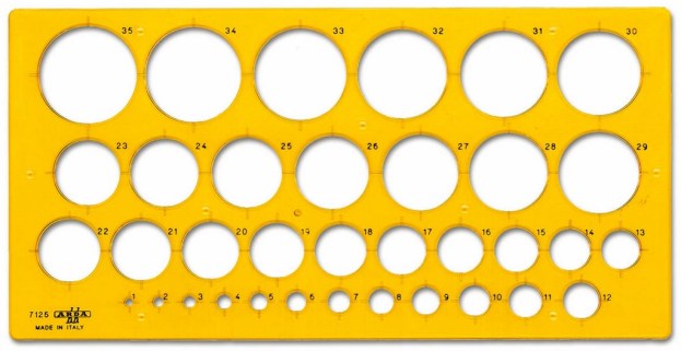 Arda Cirkel Sjabloon 35 Cirkels Van 1mm Tot 35mm
