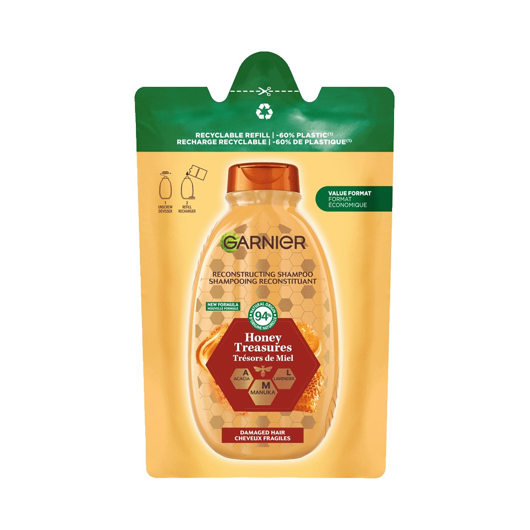 Garnier Ultra Doux Shampoo Geheim van Honing Navulpak 250 ml
