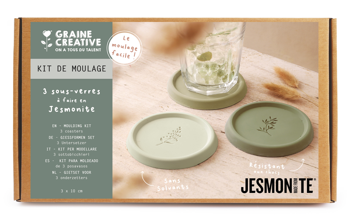 Jesmonite x Graine Creative DIY Gietset Onderleggers 3 stuks