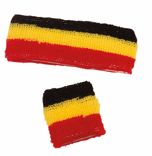Zweetbandjes België set 2 stuks