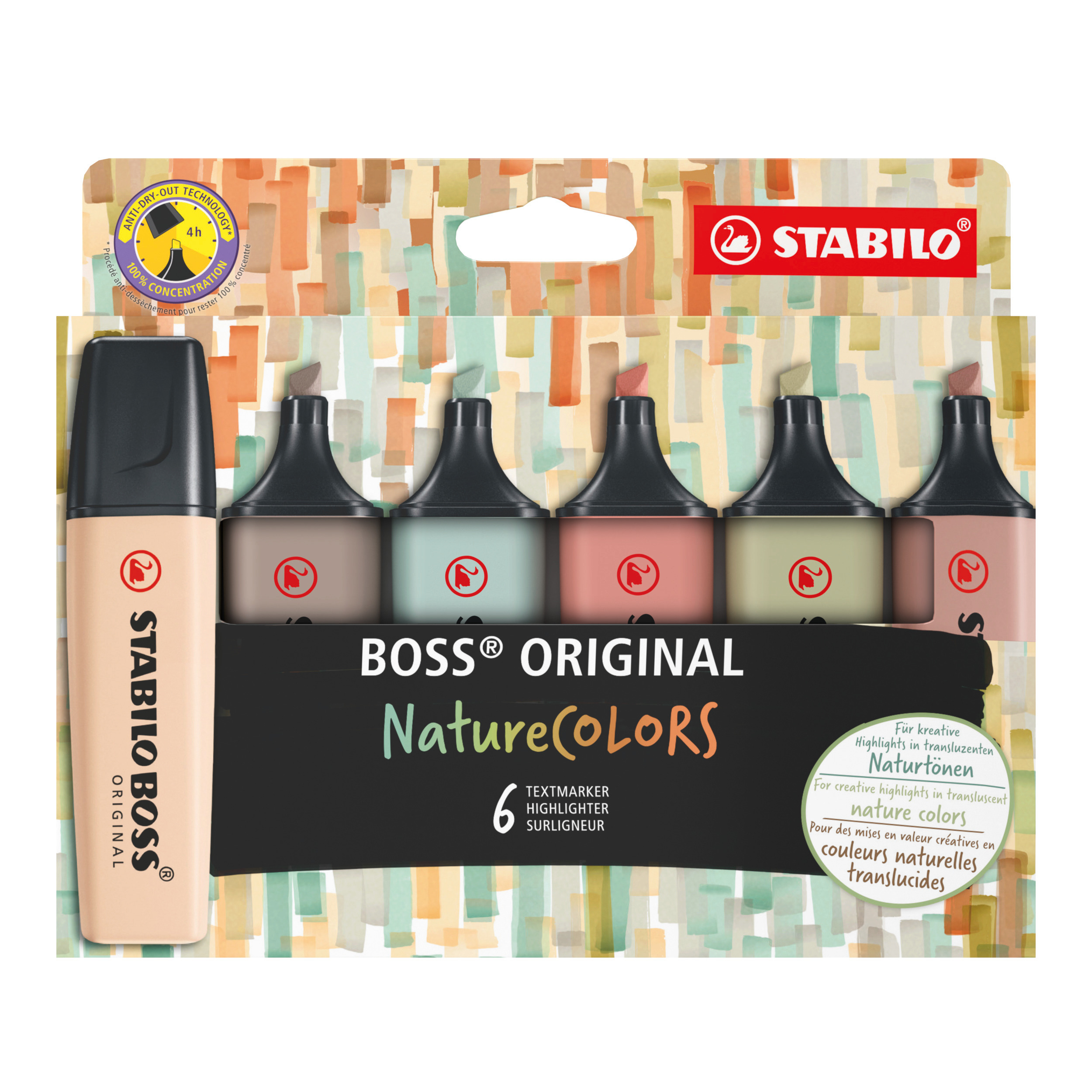STABILO Markeerstift Boss NatureCOLORS 6 stuks