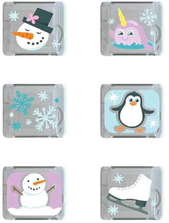 Glo Pals Badspeelgoed Light-Up Cubes Winter - 6st  Glo Pals Badspeelgoed Light-Up Cubes Winter - 6st