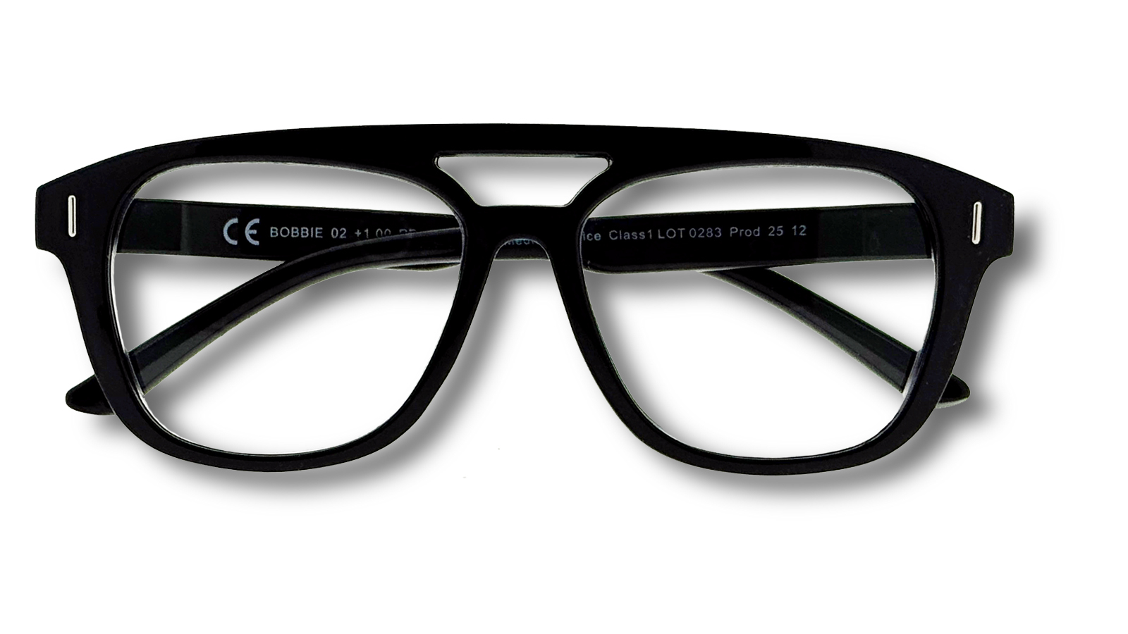 Ear2Ear Leesbril Bobbie Black Retro 2.50