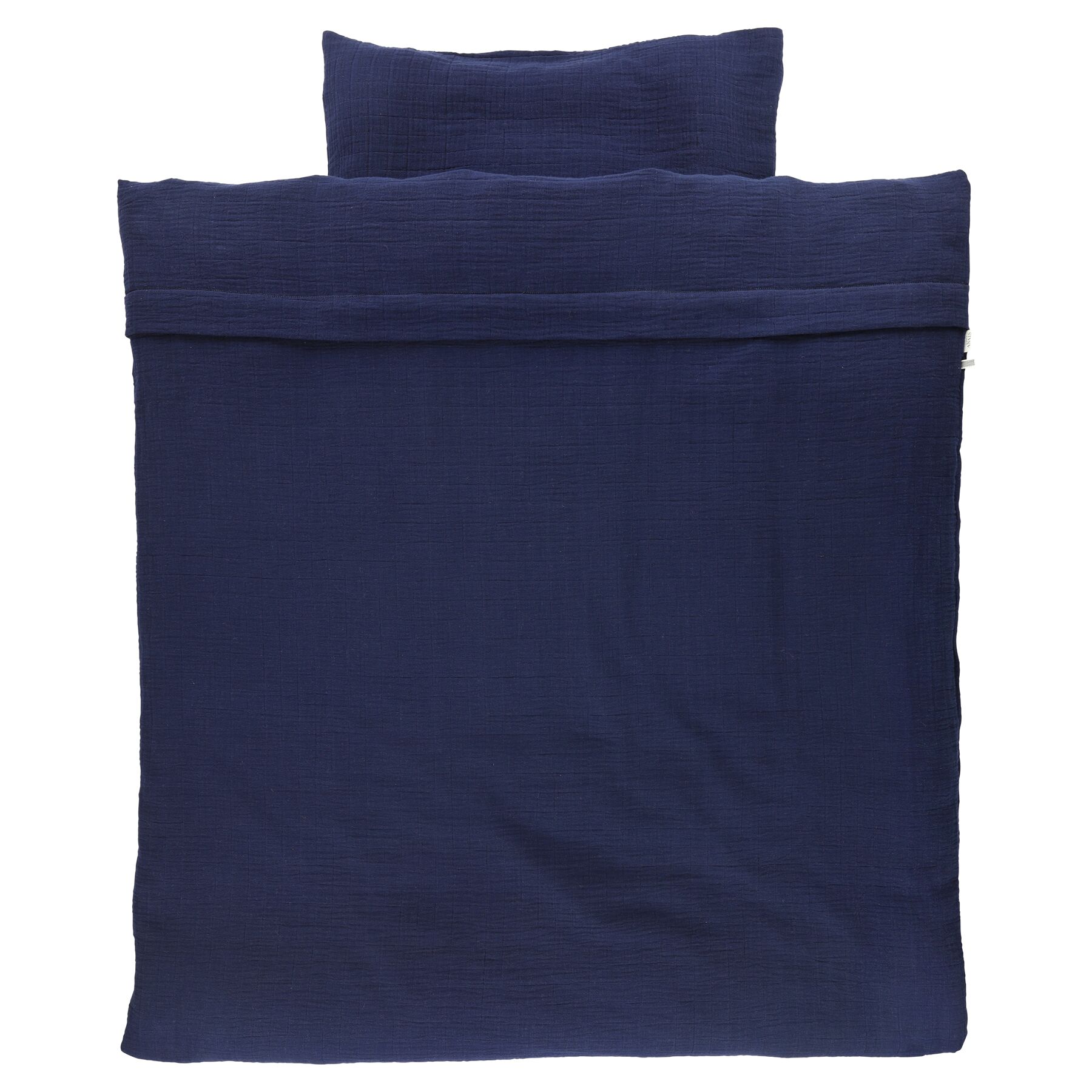 LES REVES D'ANAIS Dekbedovertrek met sloop wieg/park 80x80 - bliss blue