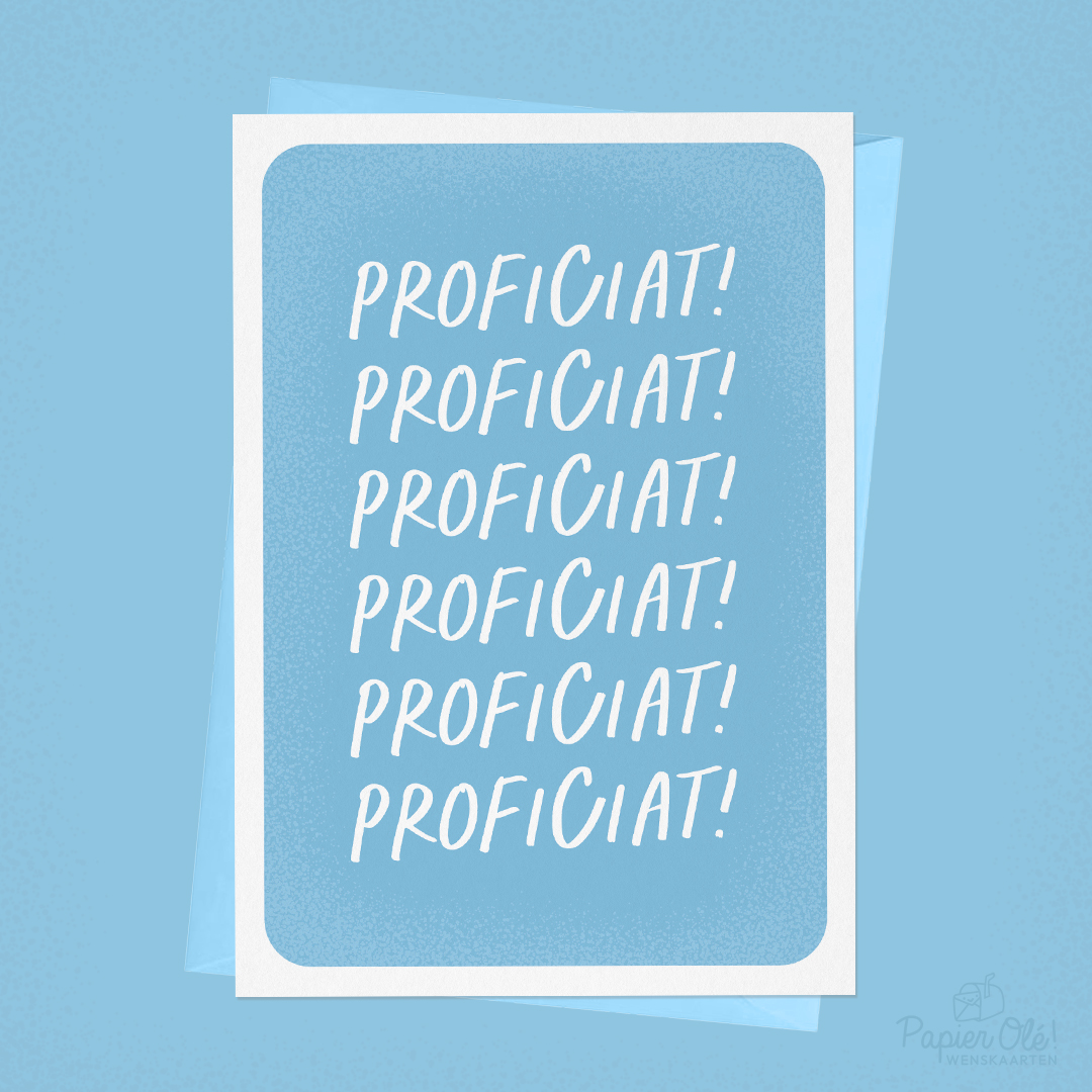 Papier Olé Wenskaart Proficiat!
