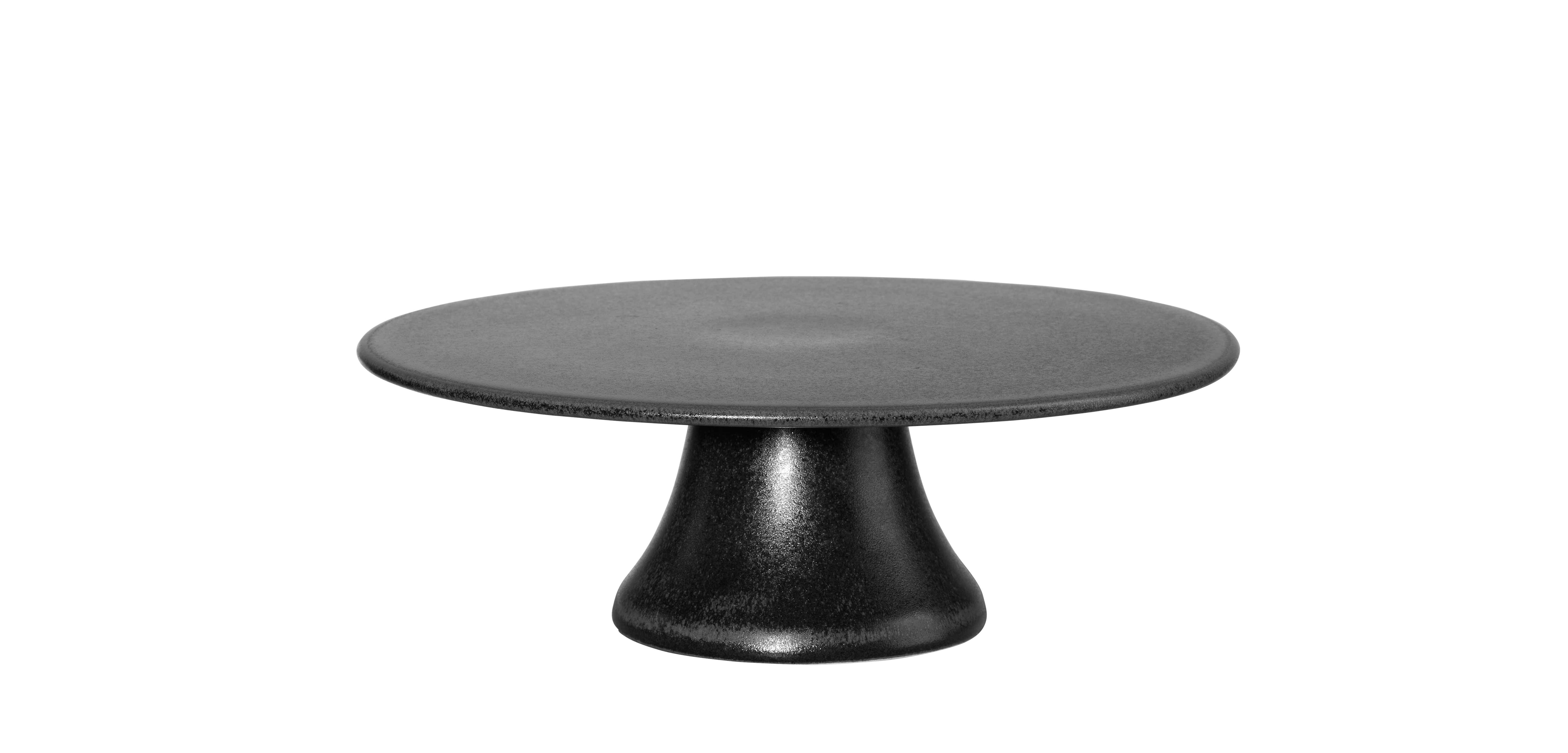 ASA Taartplateau Grande Black Iron 22.5x8 cm - op Voet - Aardewerk