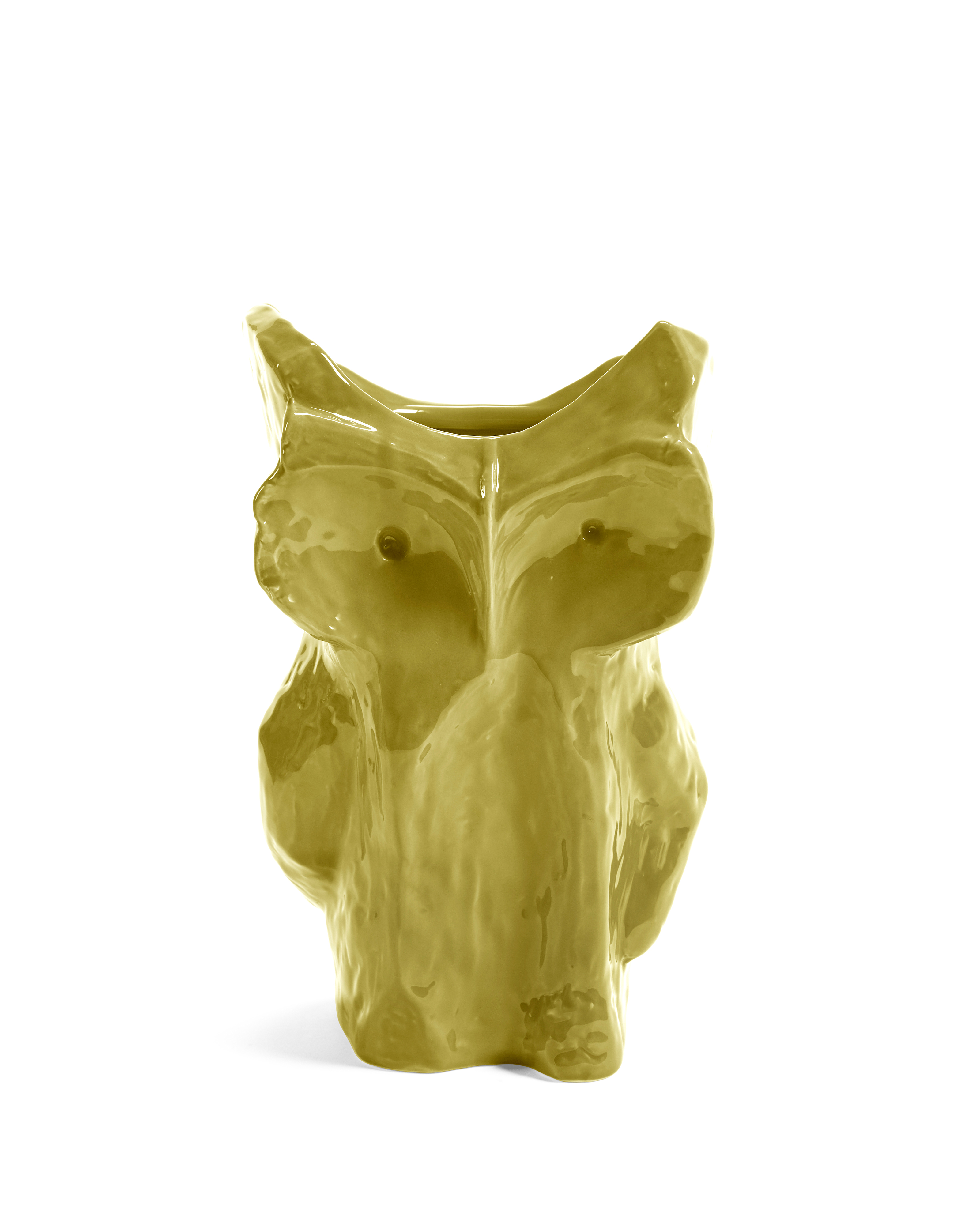 Serax Vaas Owl After Midnight Yellow 19.5x19.5x30 cm - by Marni