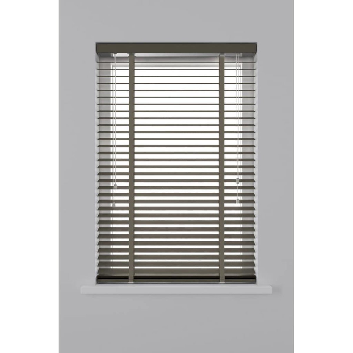 Decosol Jaloezie Horizontaal Hout 50 mm 80x180 cm - Kleur 946 Taupe