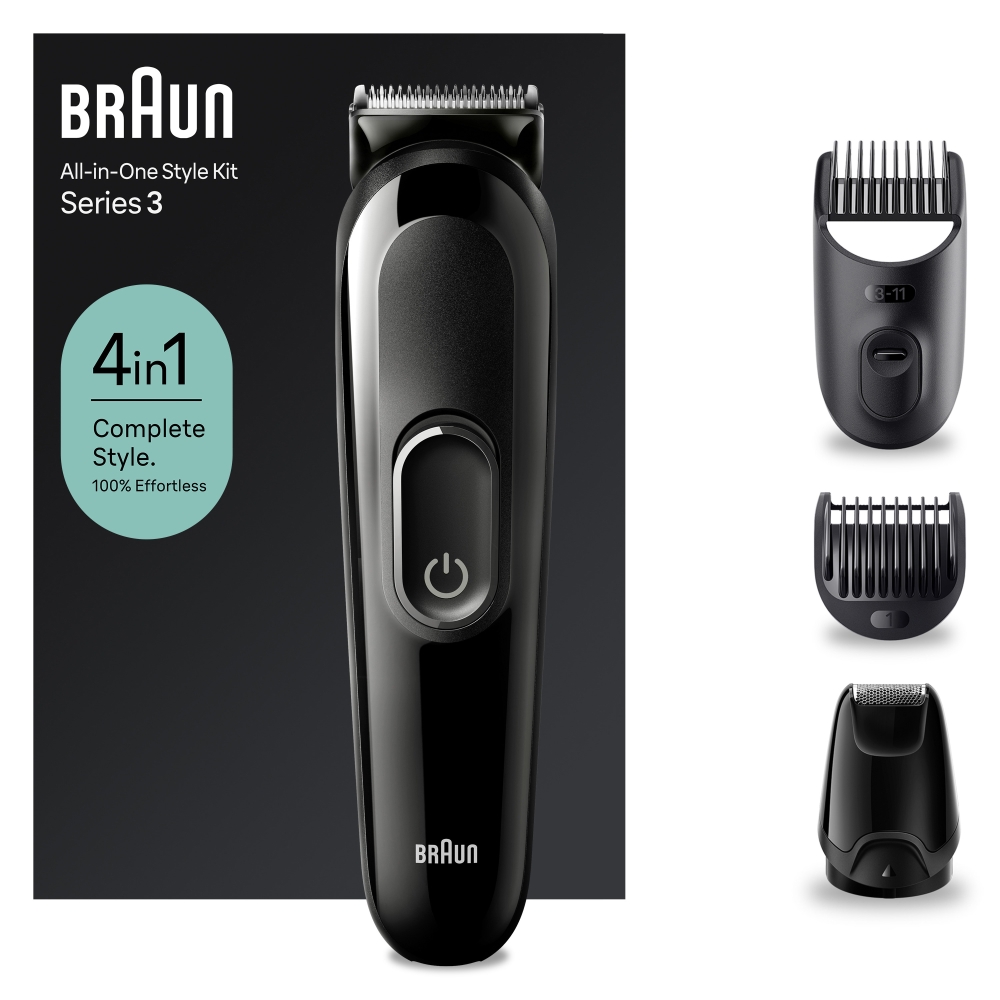 Braun MultiGroom Kit, haar en baard 4 in 1, tondeuze, oplaadbaar