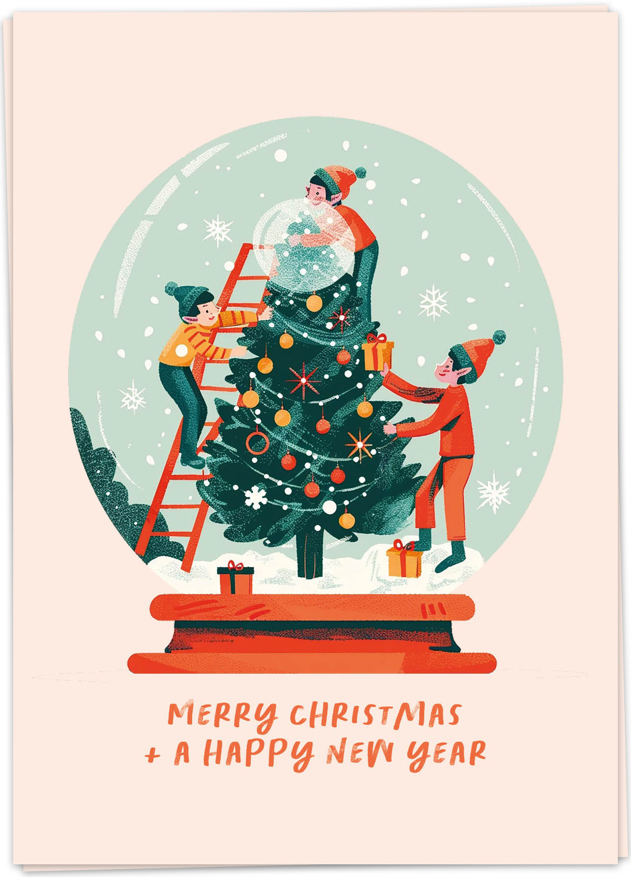 Wenskaart Kerst Christmas Elves