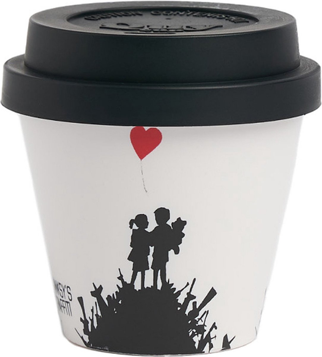 Quy Cup Espressobeker 90 ml Banksy Kids on Guns Hill - Recycled PET