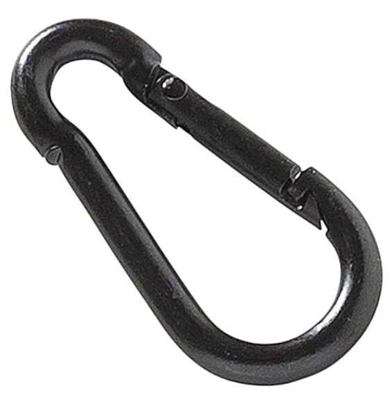 MACK 1 Karabijnhaak met Veer 4 x 40 mm Zwart