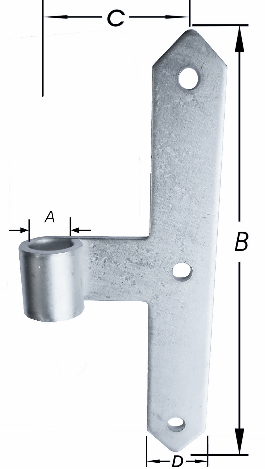Pacostar Enkele T-Luikscharnieren - Zwart 18x150 mm