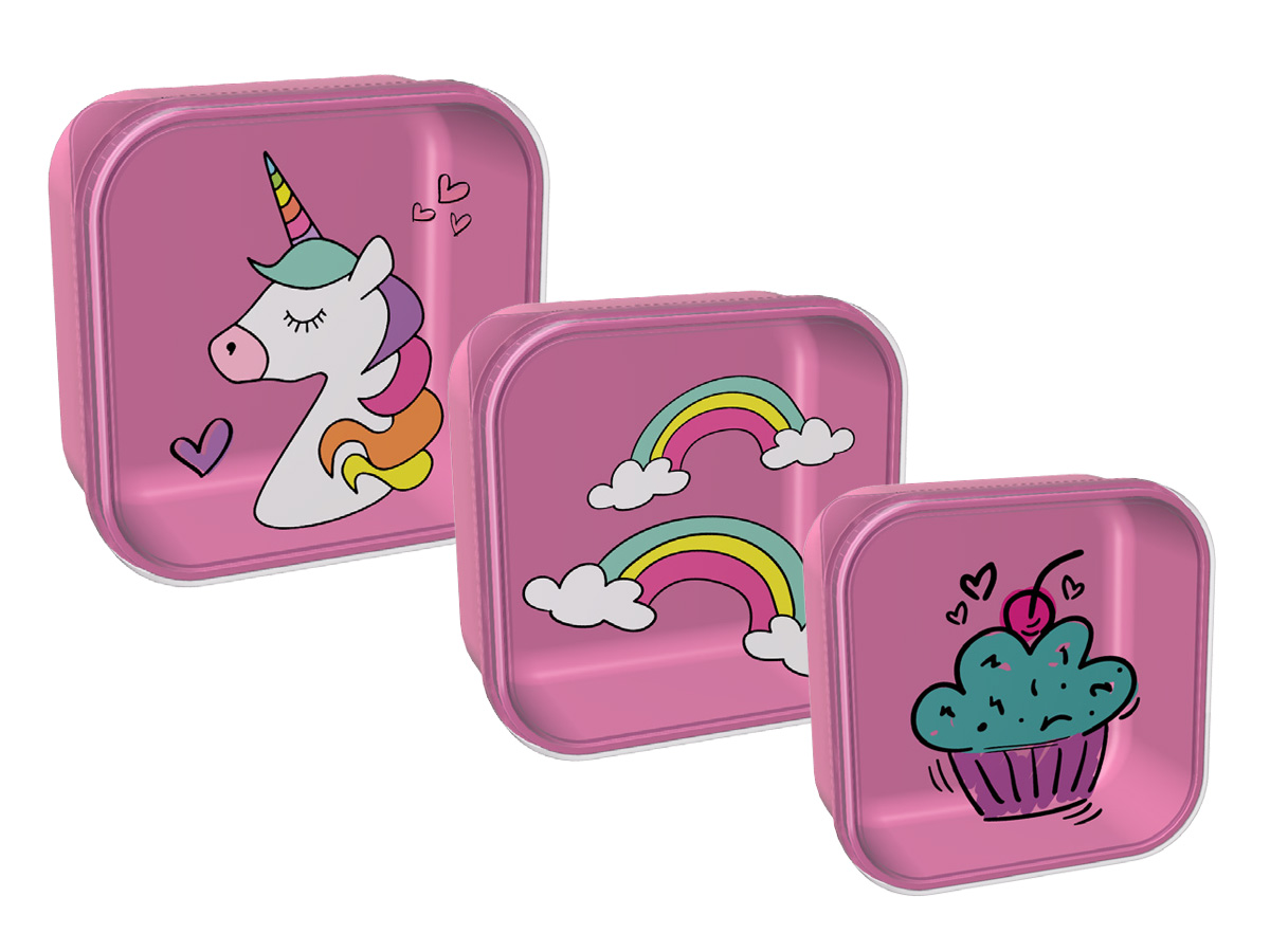 I-Drink Snackbox Unicorn set 3 stuks 700/500/350ml